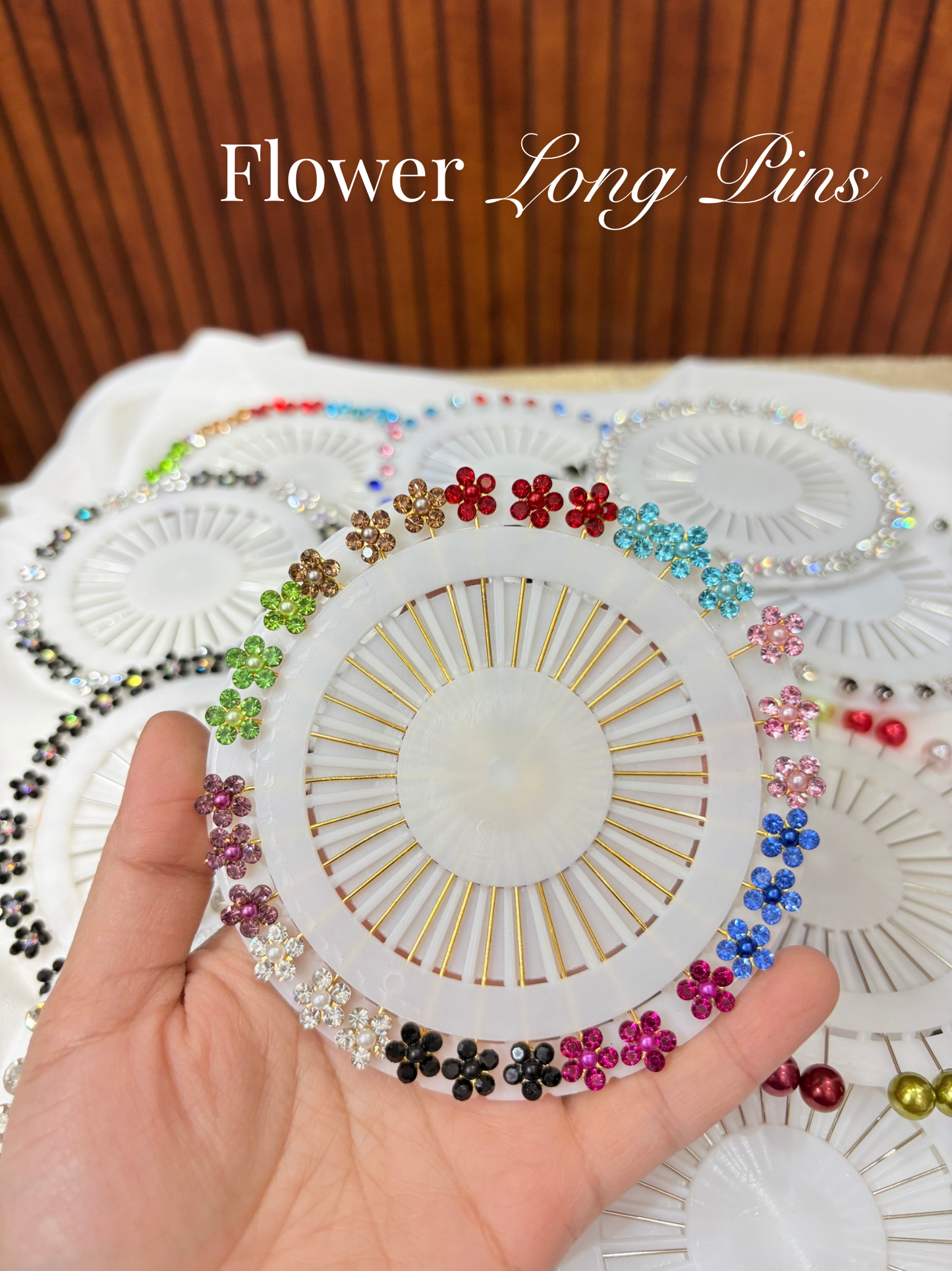 Flower Hijab Long Pins