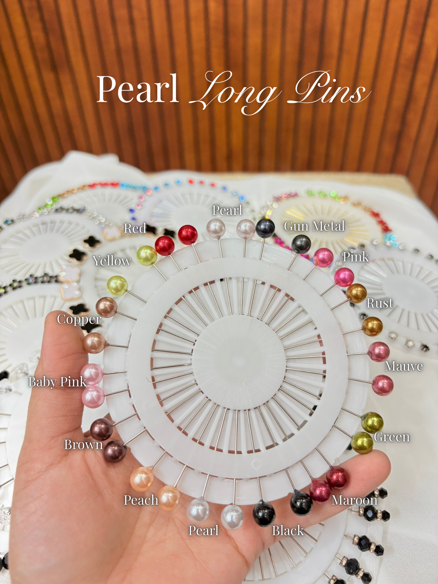 Pearl Hijab Long Pins