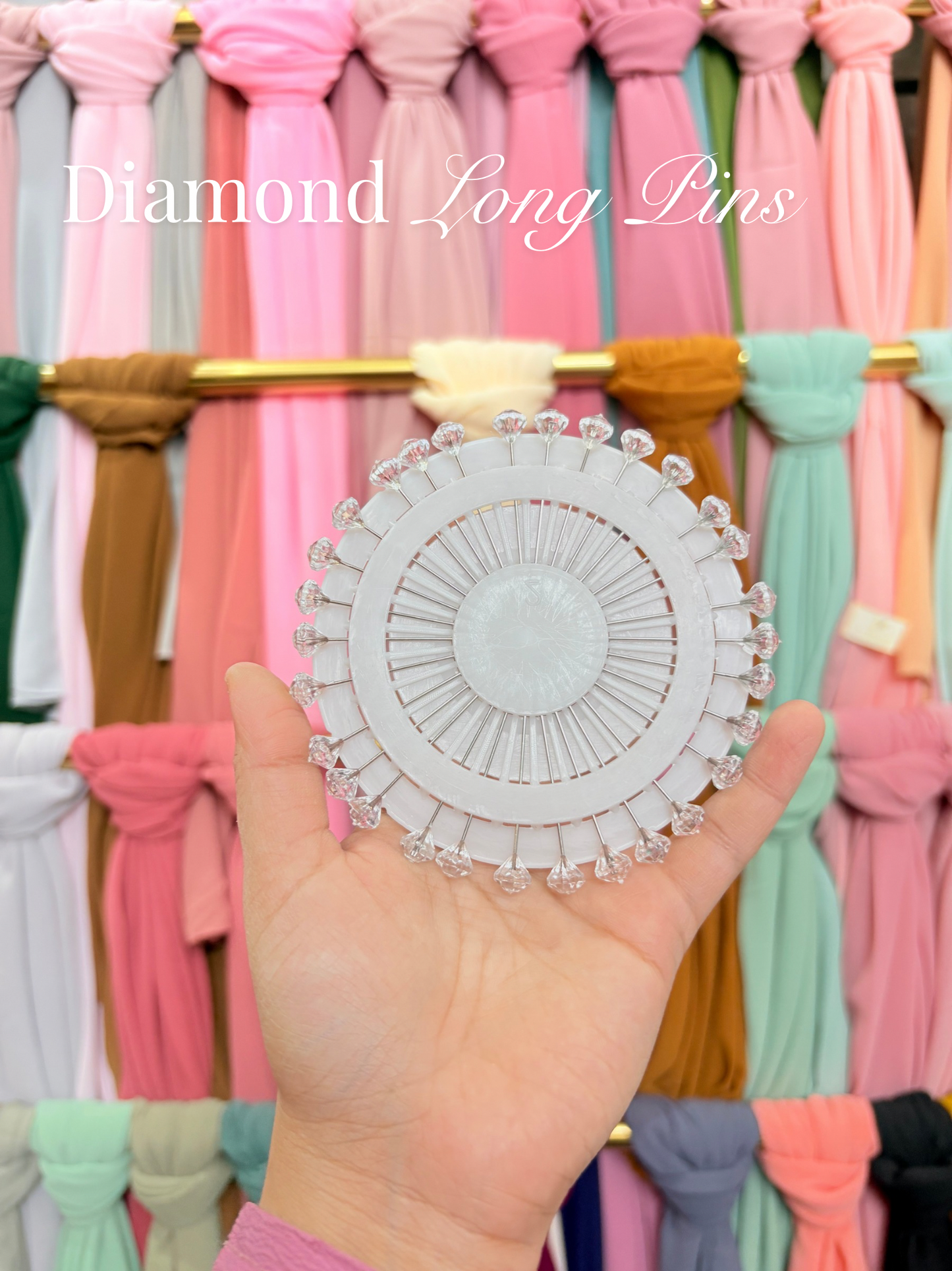Diamond Hijab Long Pins