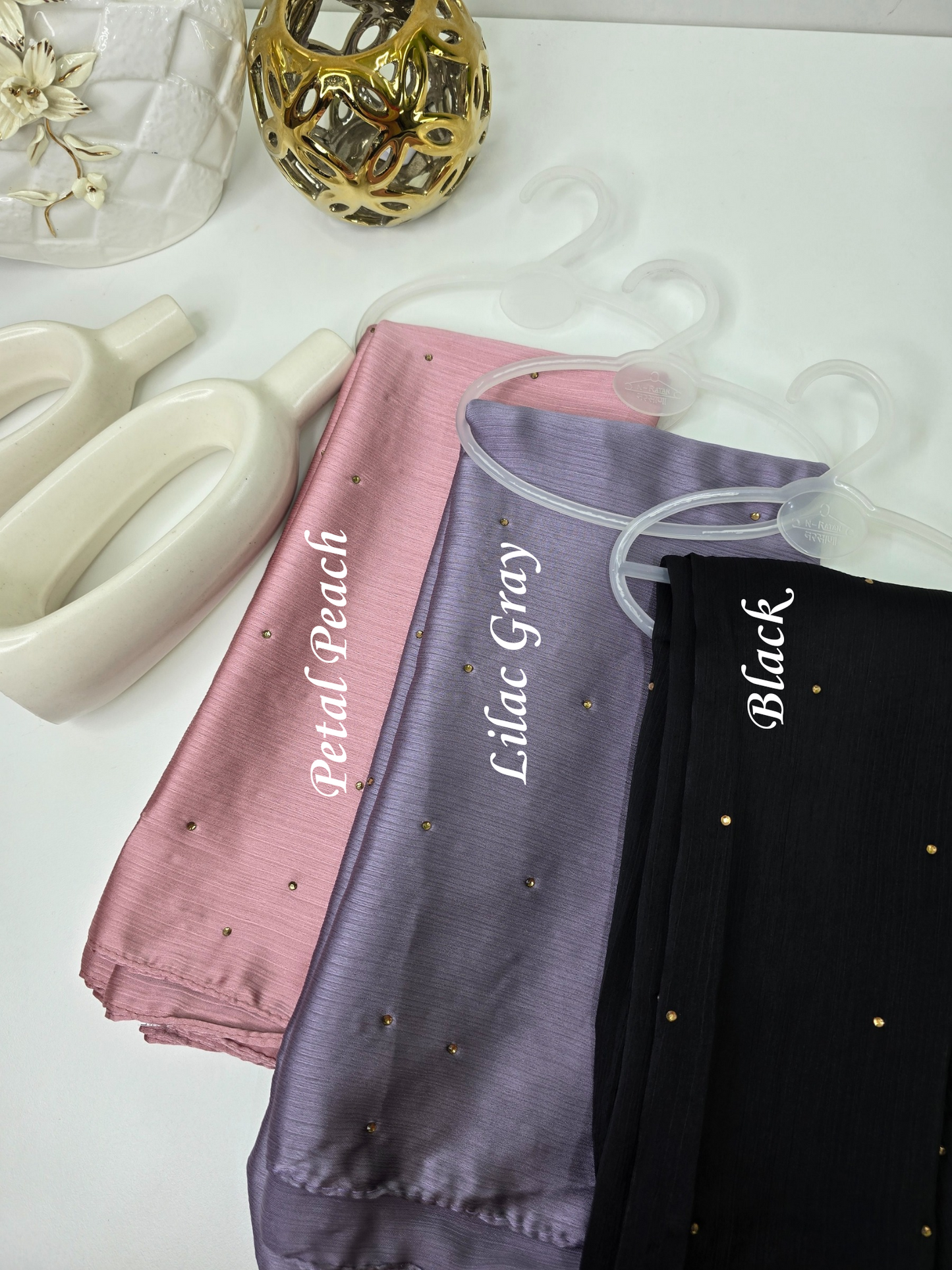 Muna Satin All Over Stone Hijabs