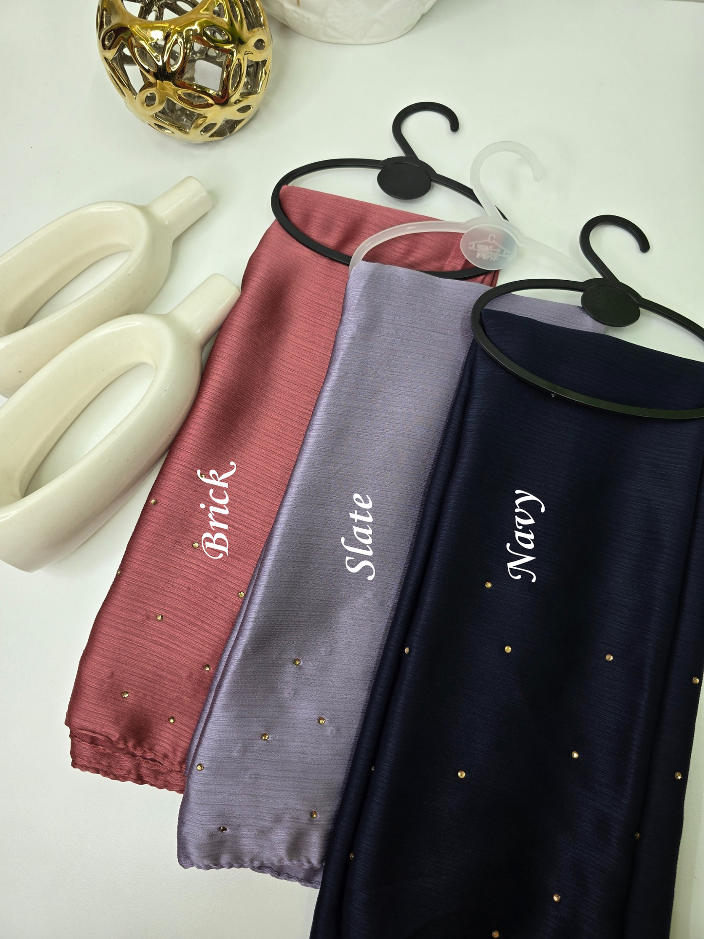 Muna Satin Side Stone Hijabs