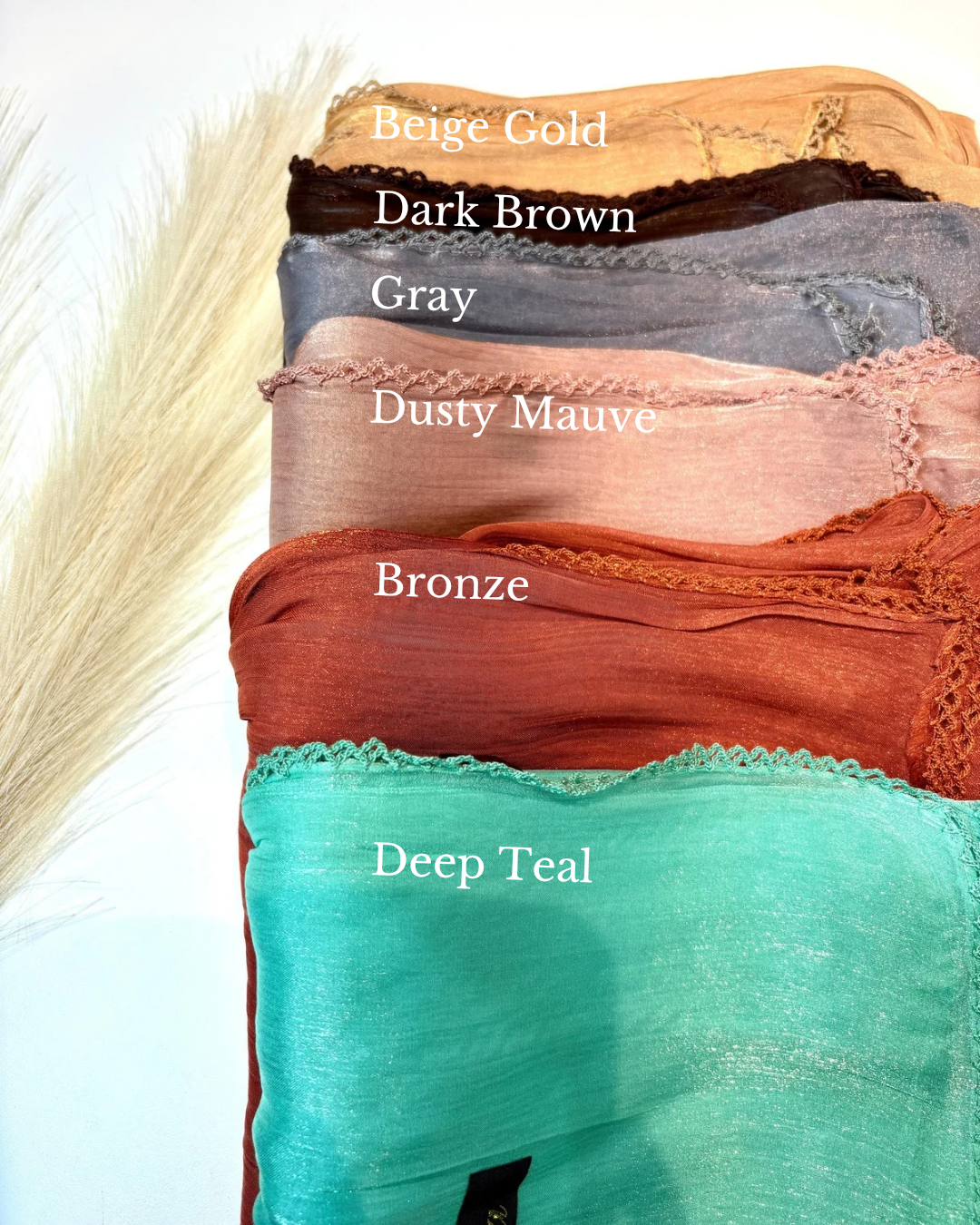 Organza Shimmer Crochet Hijabs by Asma