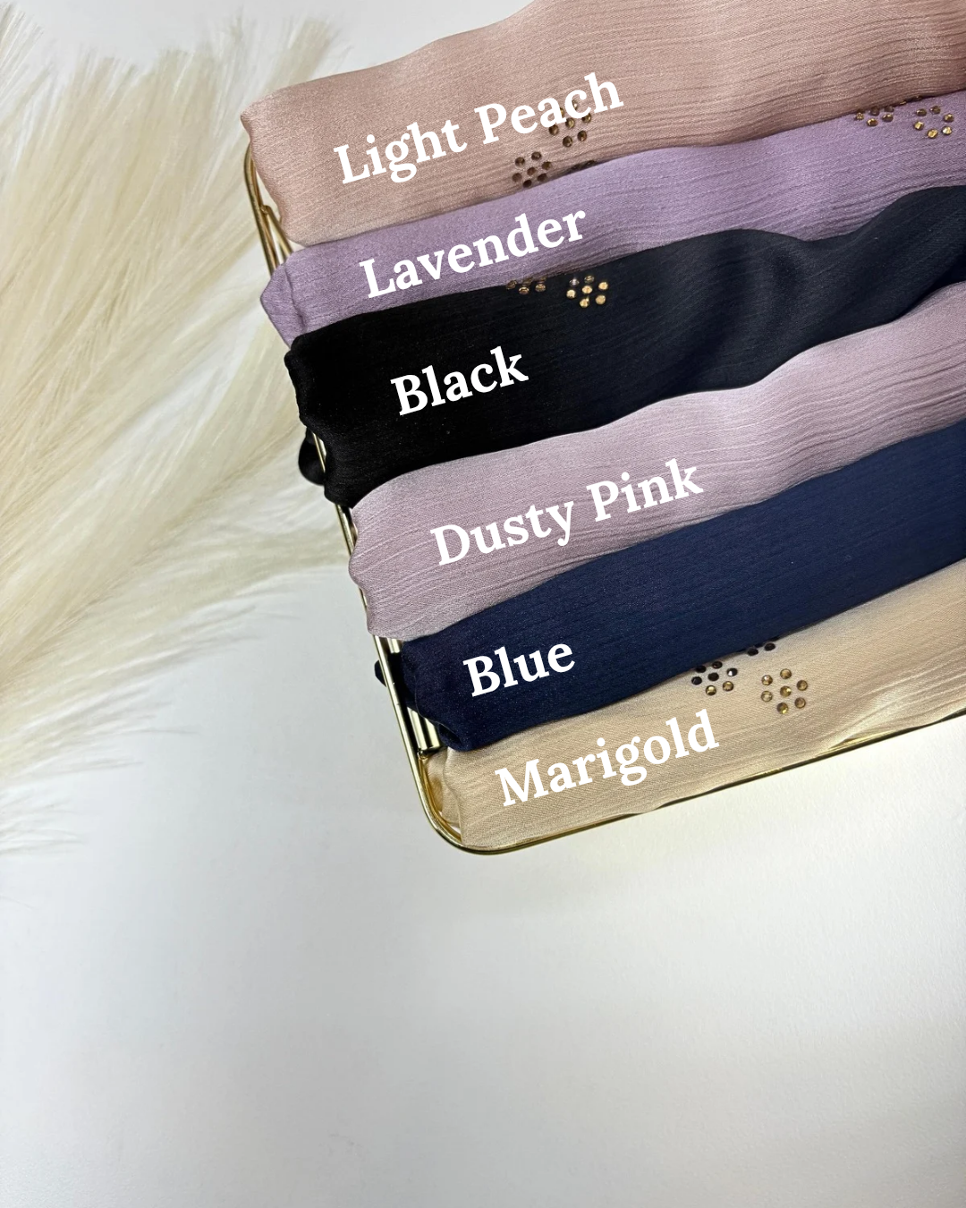 Muna Satin Rhinestone Hijabs