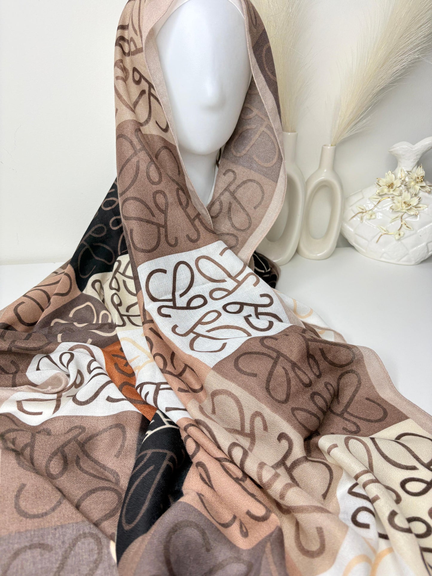 Luxe Haze Printed Viscose Scarf
