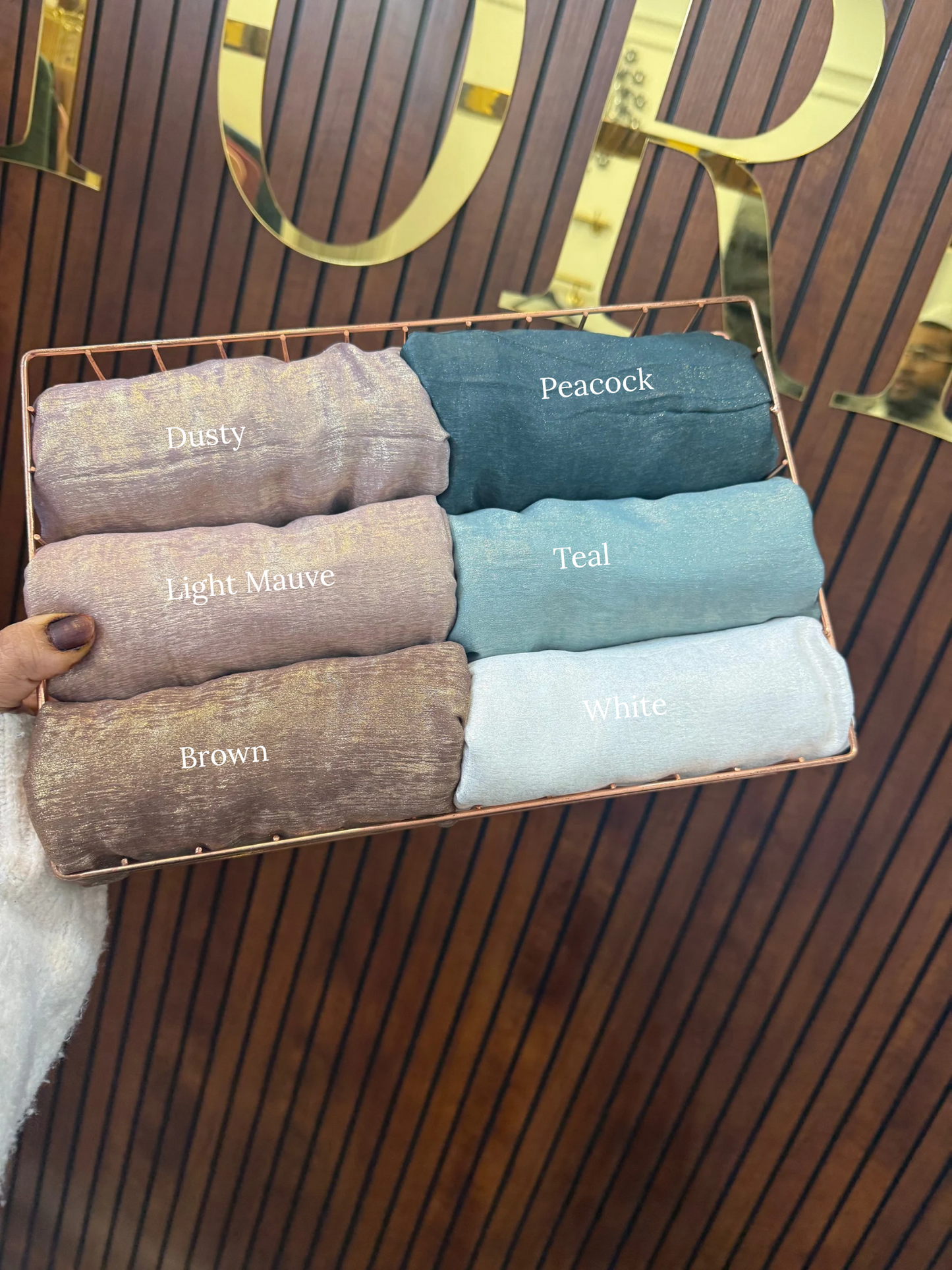 Premium Gold Shine Velvet Hijabs