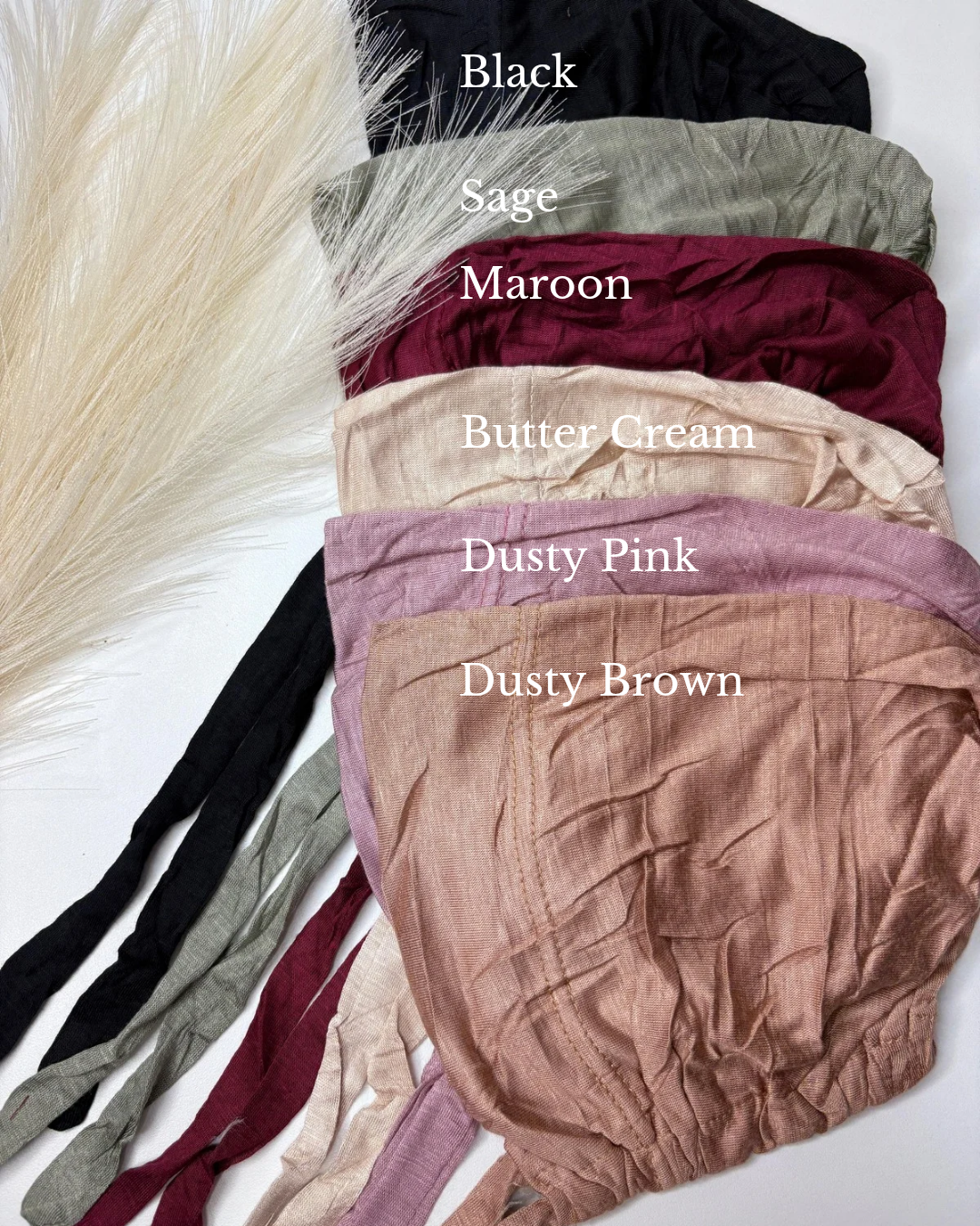 Zera Tie Hijab Caps (Elastic)