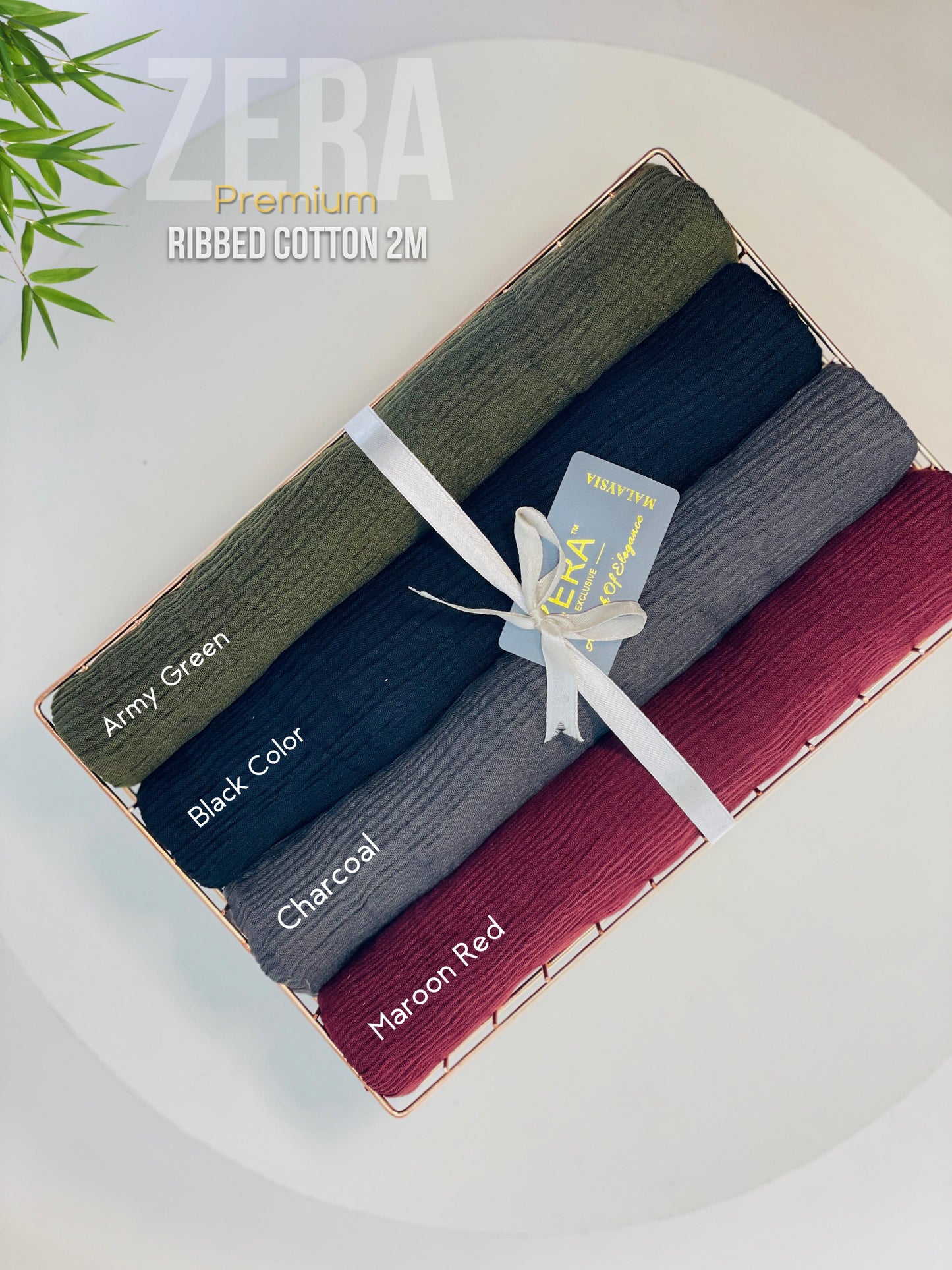 Zera Premium Ribbed Cotton 2M Hijabs
