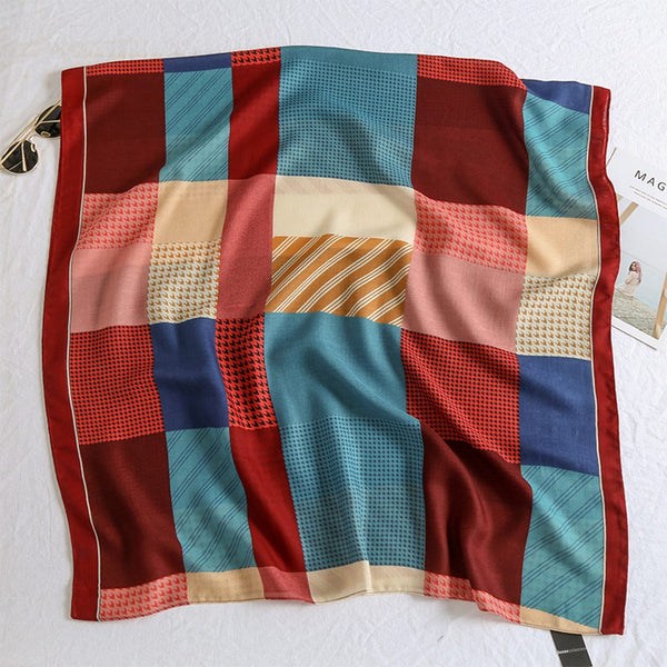 Check Multi Printed Viscose Scarf