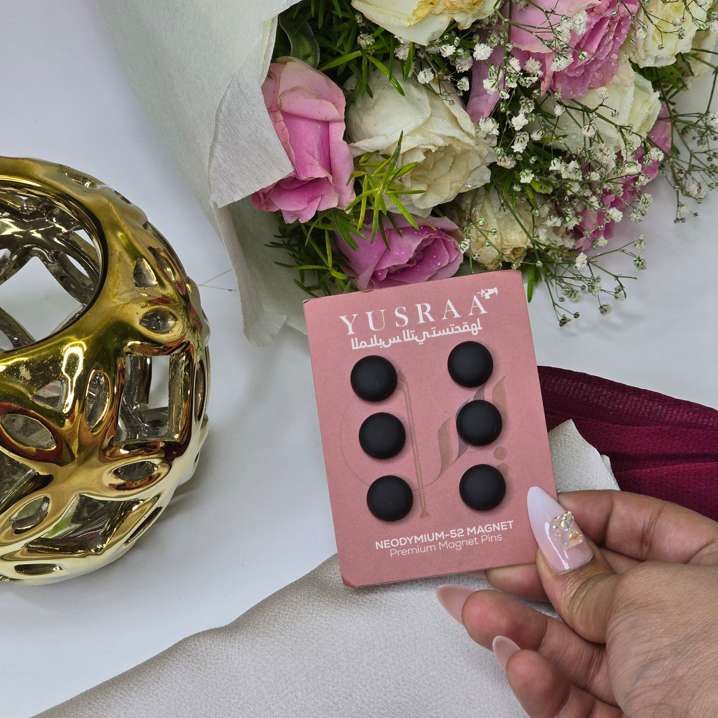 Black Round Hijab Magnet