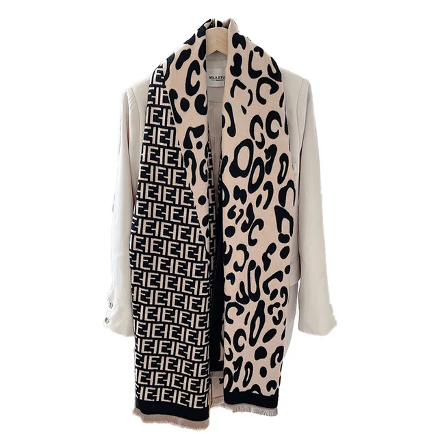 E Animal Brown Black Brand Printed Winter Shawls