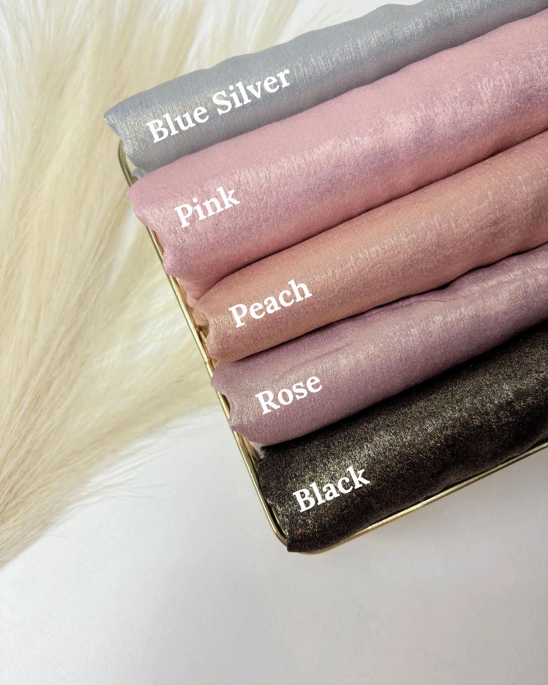 Gold Foil Velvet Satin Hijabs
