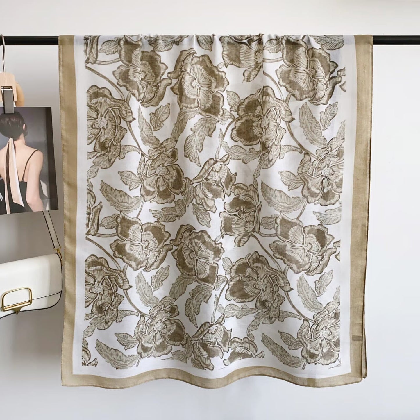 Ruba Rose Sage Printed Summer Edition 26’ Viscose Scarf