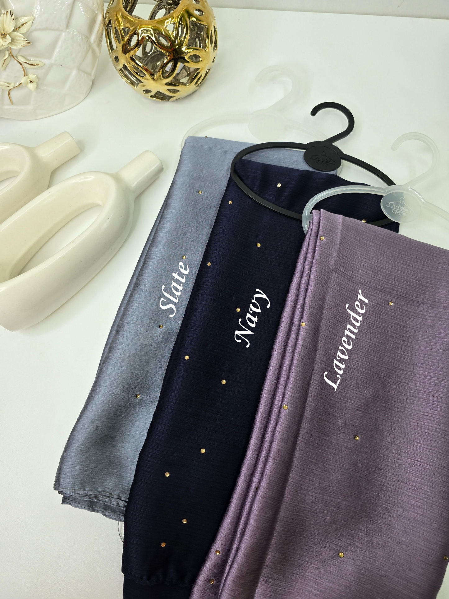 Muna Satin All Over Stone Hijabs