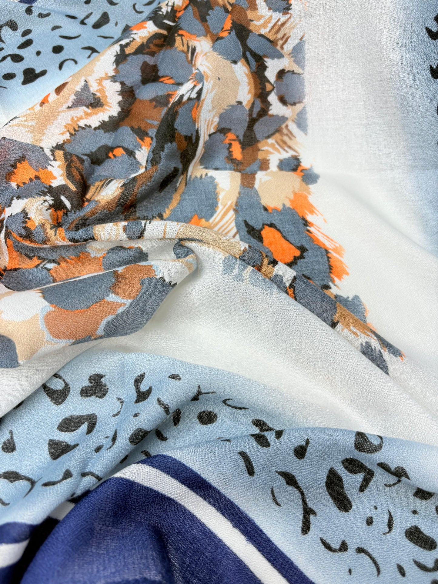 Velora Floral Animal Printed Viscose Scarf