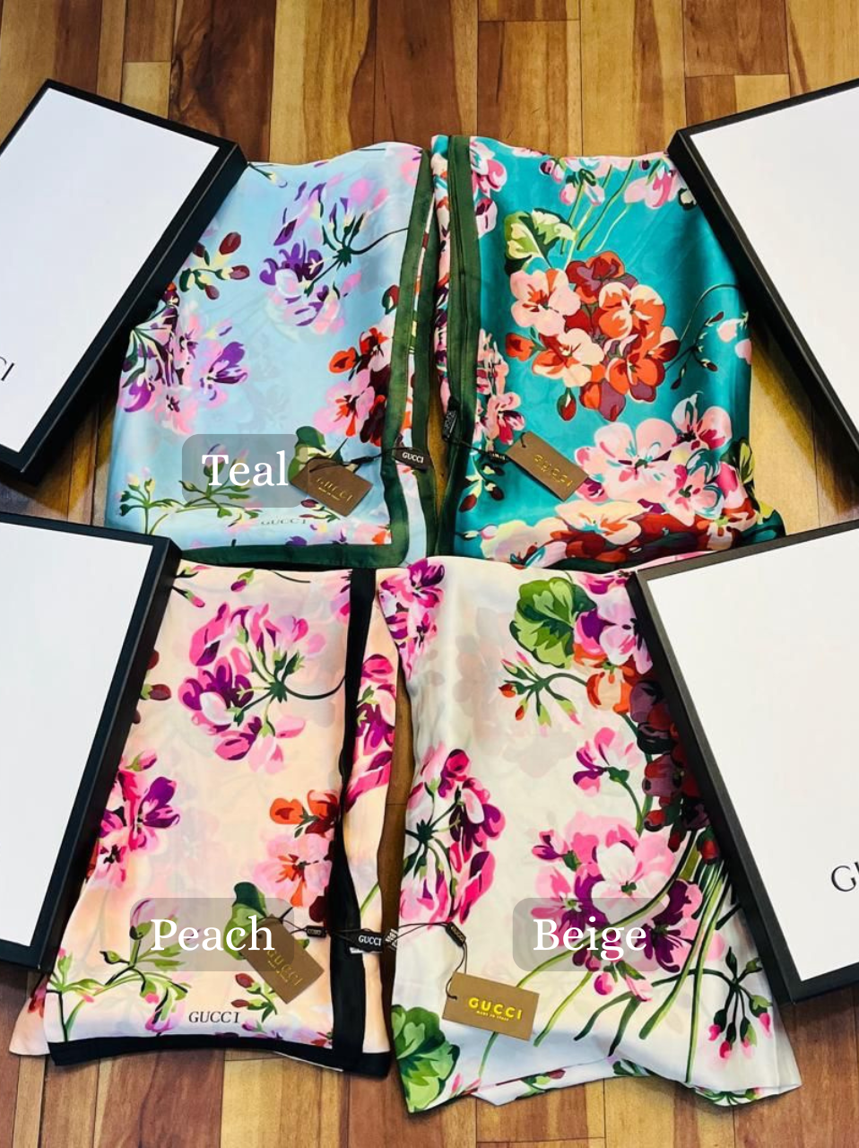 Brand Printed GC Silk Scarf