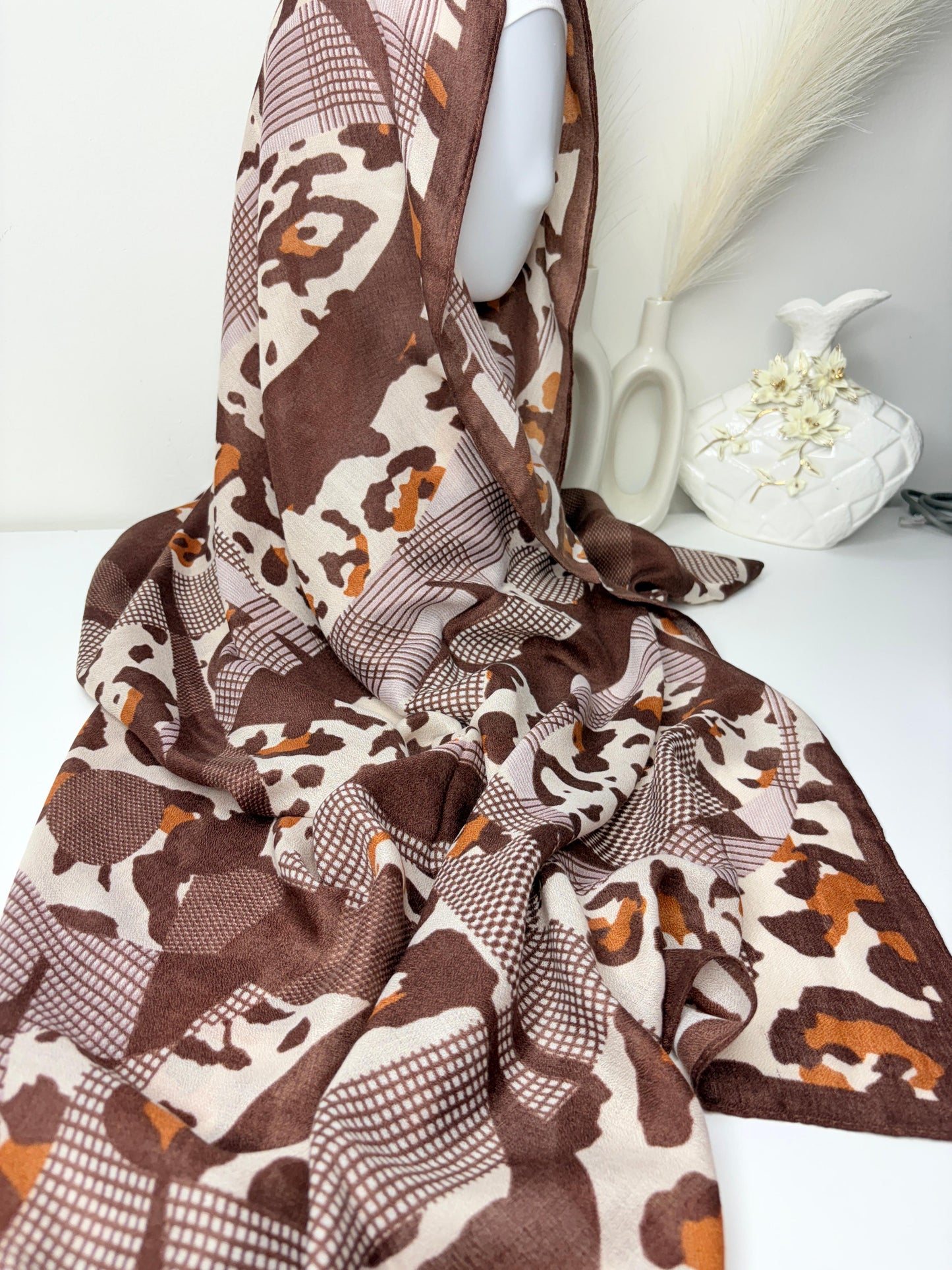 Aura Printed Viscose Scarf