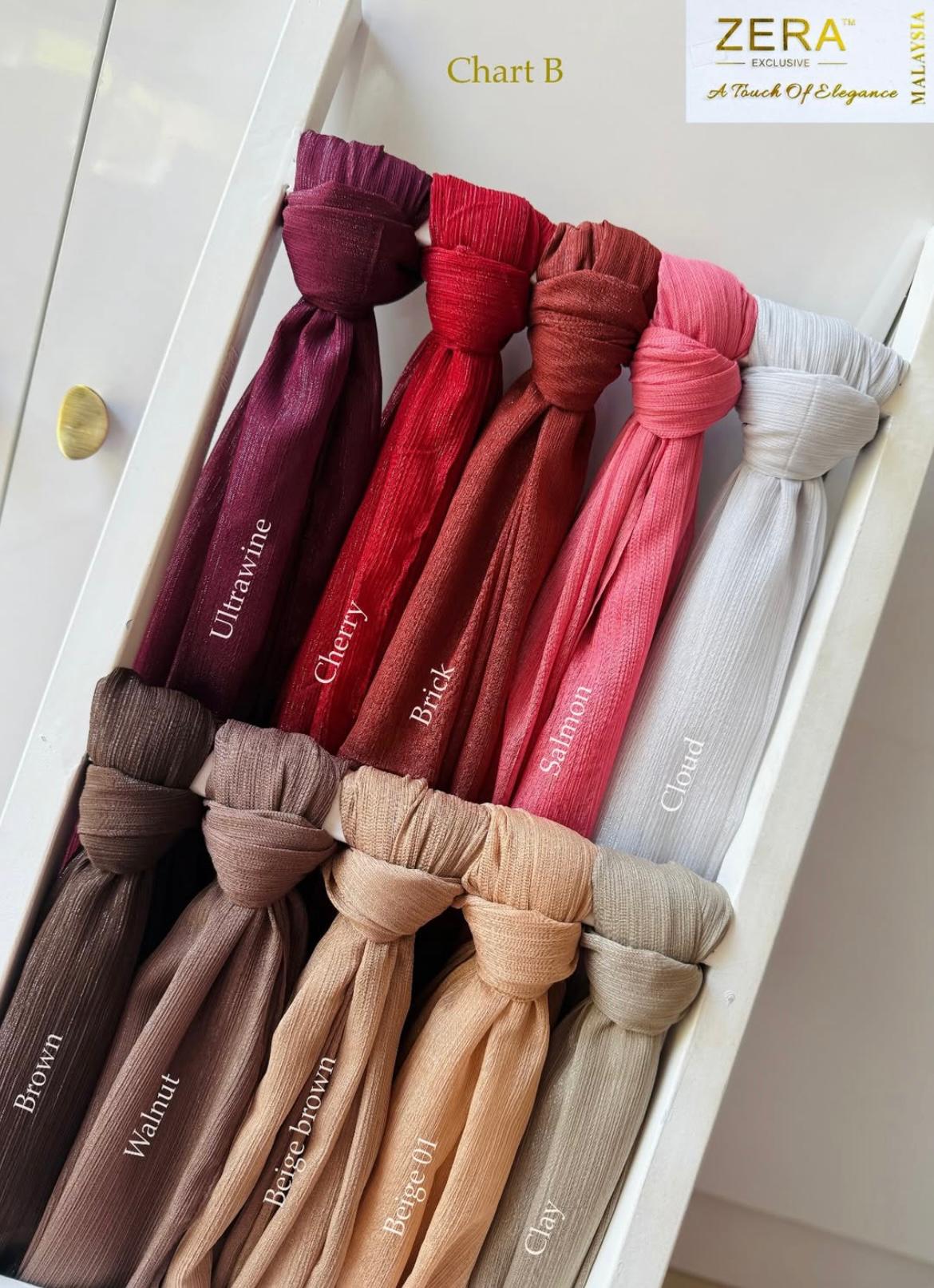 Zera Shimmer Georgette Hijabs