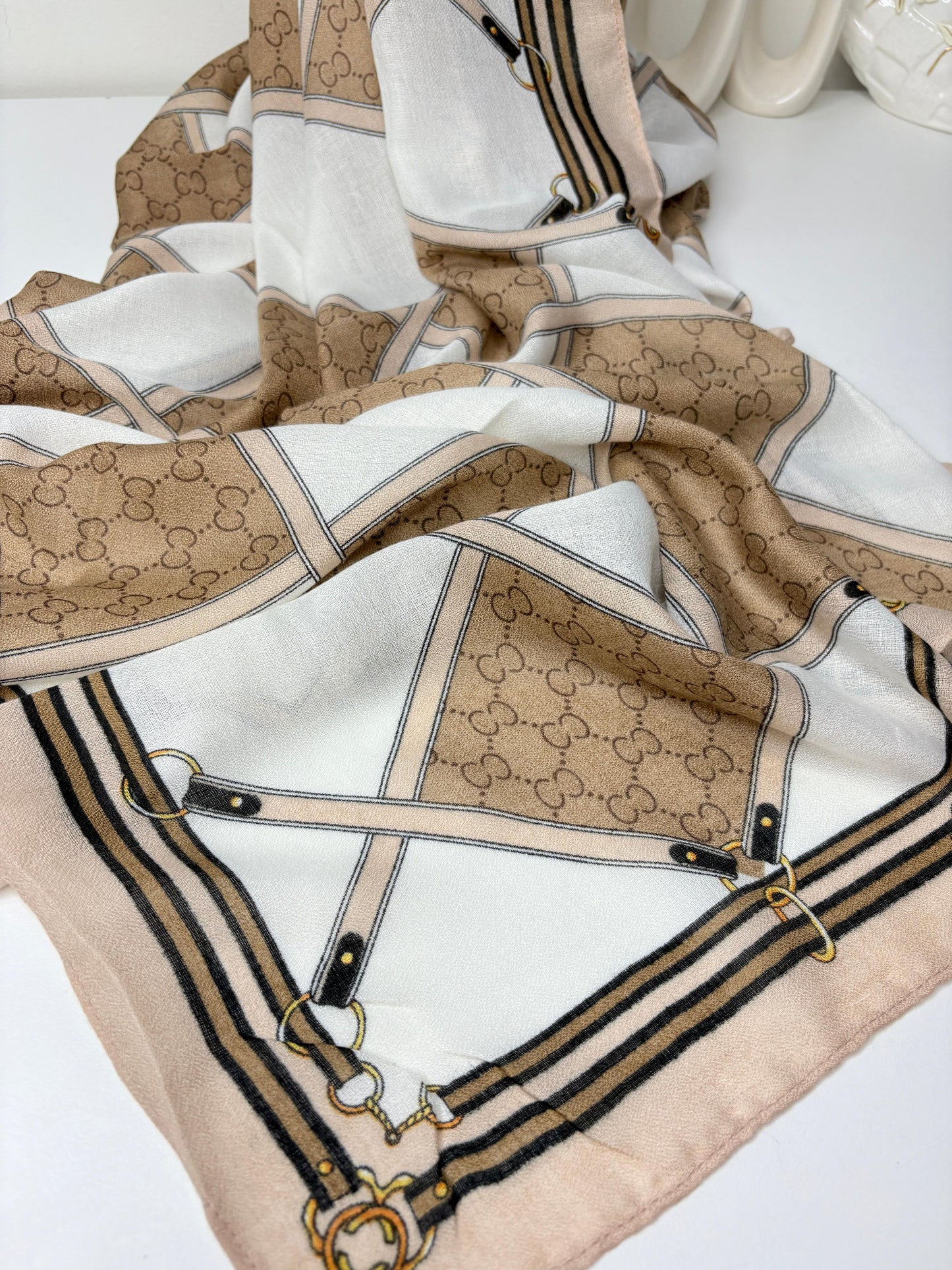 Soft Glow Printed Viscose Scarf