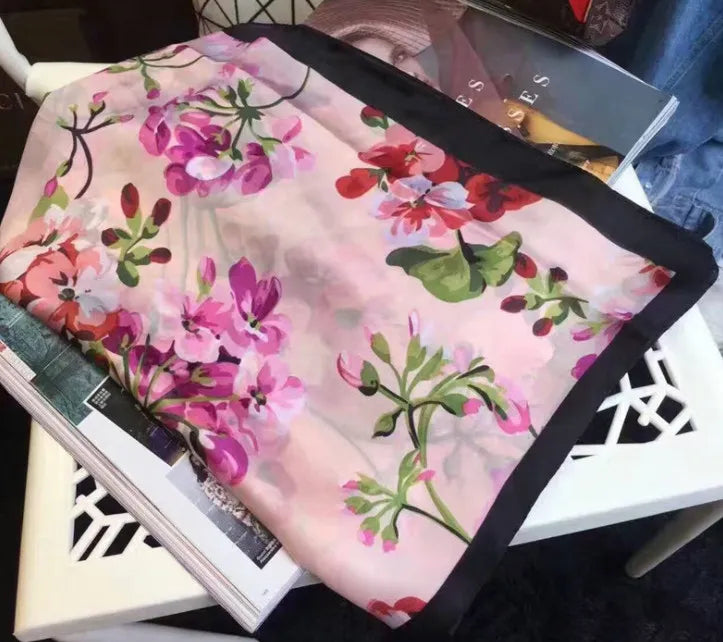 Brand Printed GC Silk Scarf
