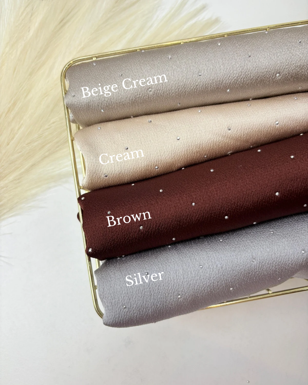 Yusraa Stone Bubble Satin Hijabs Summer Edition 25