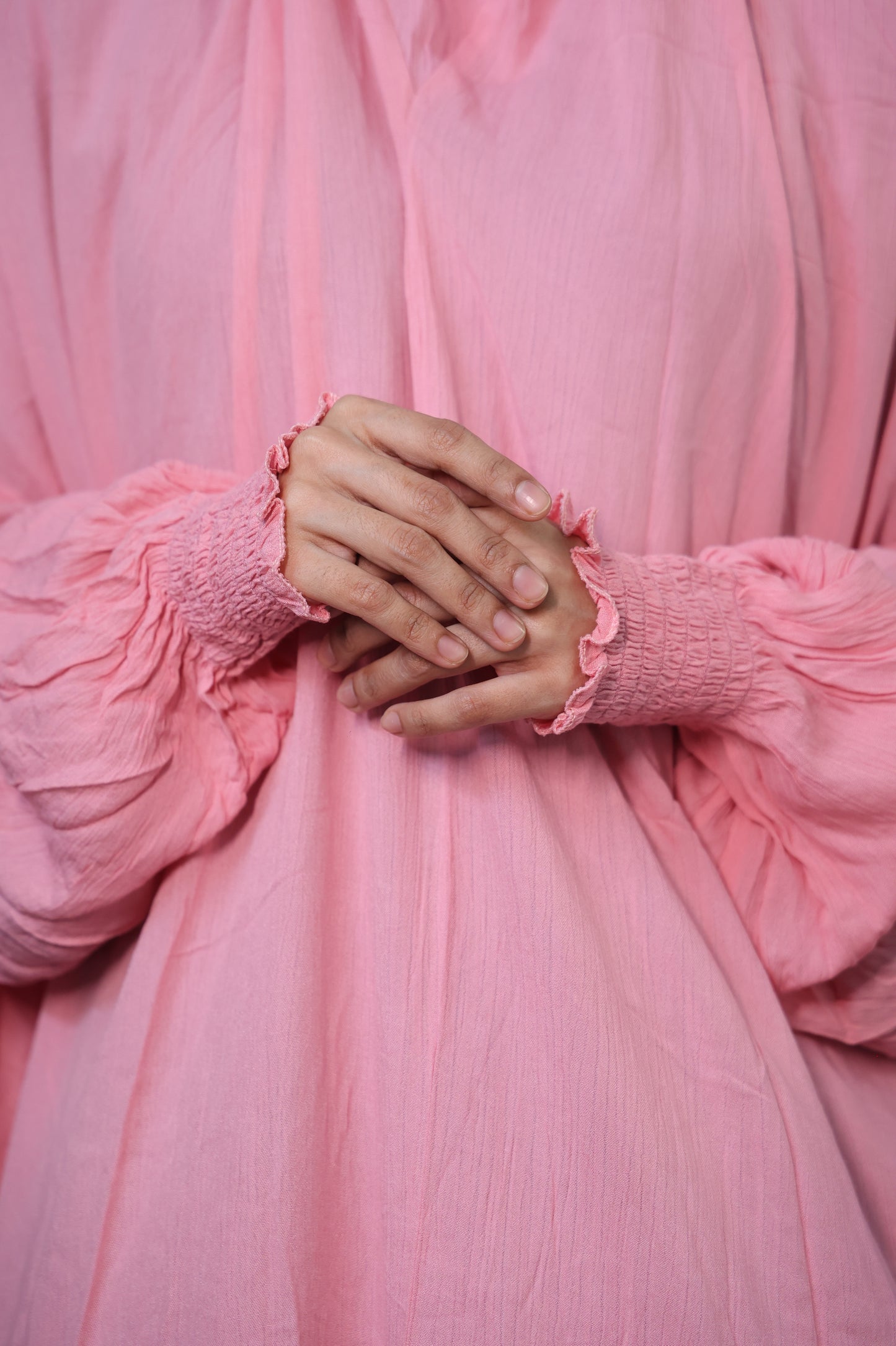 Peach Pink Prayer Makhana Hijab for Salah