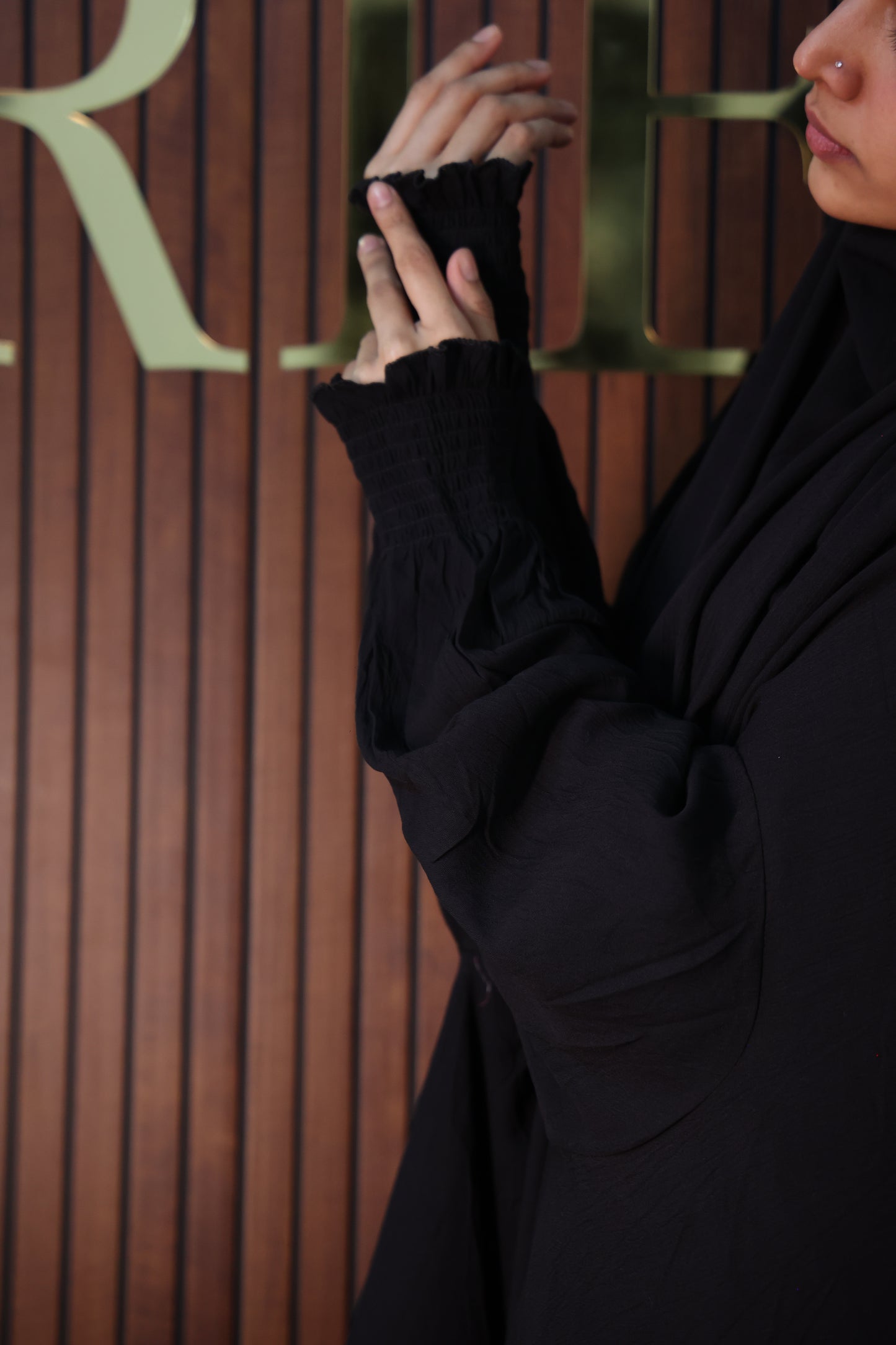 Black Prayer Makhana Hijab for Salah