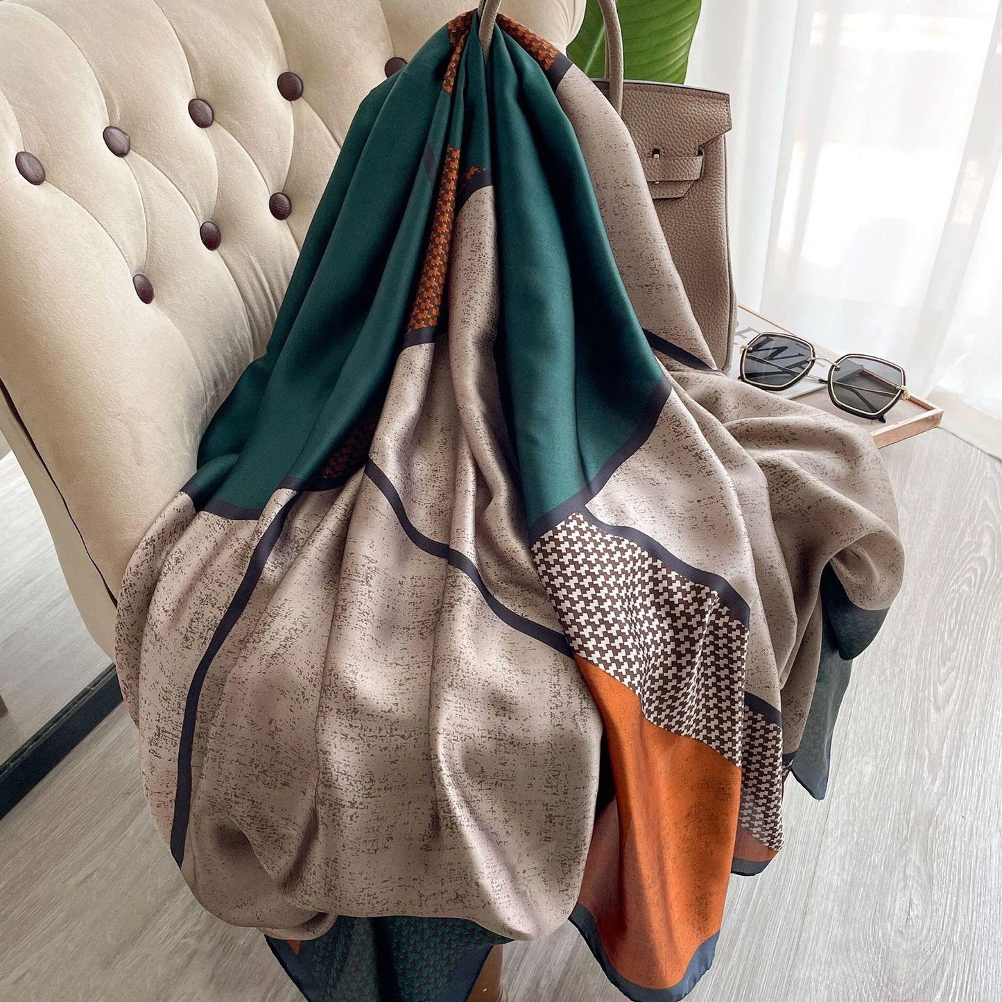 Tranquil Printed Silk Scarf