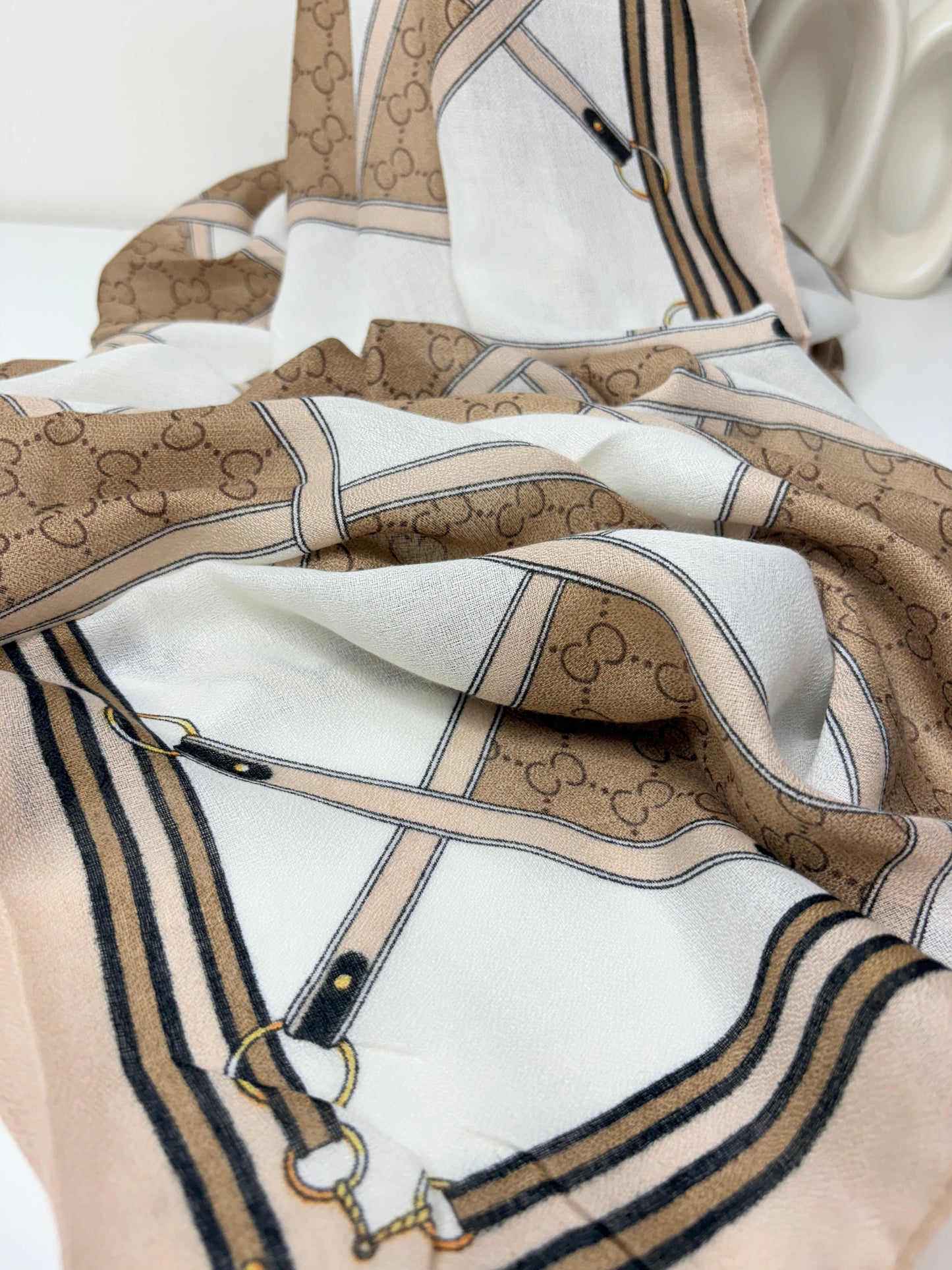 Soft Glow Printed Viscose Scarf
