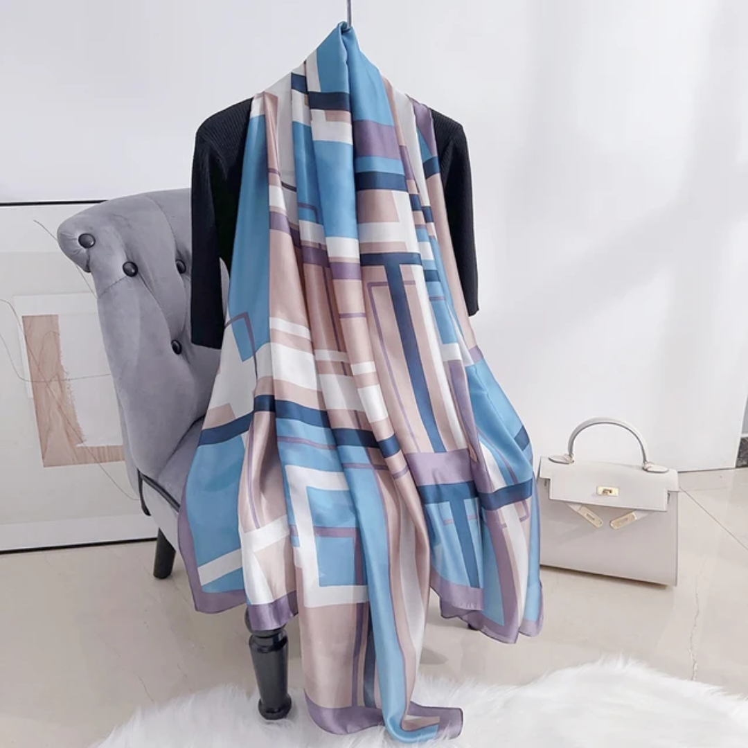 Urban Abstract Printed Silk Scarf Summer Edition 26'