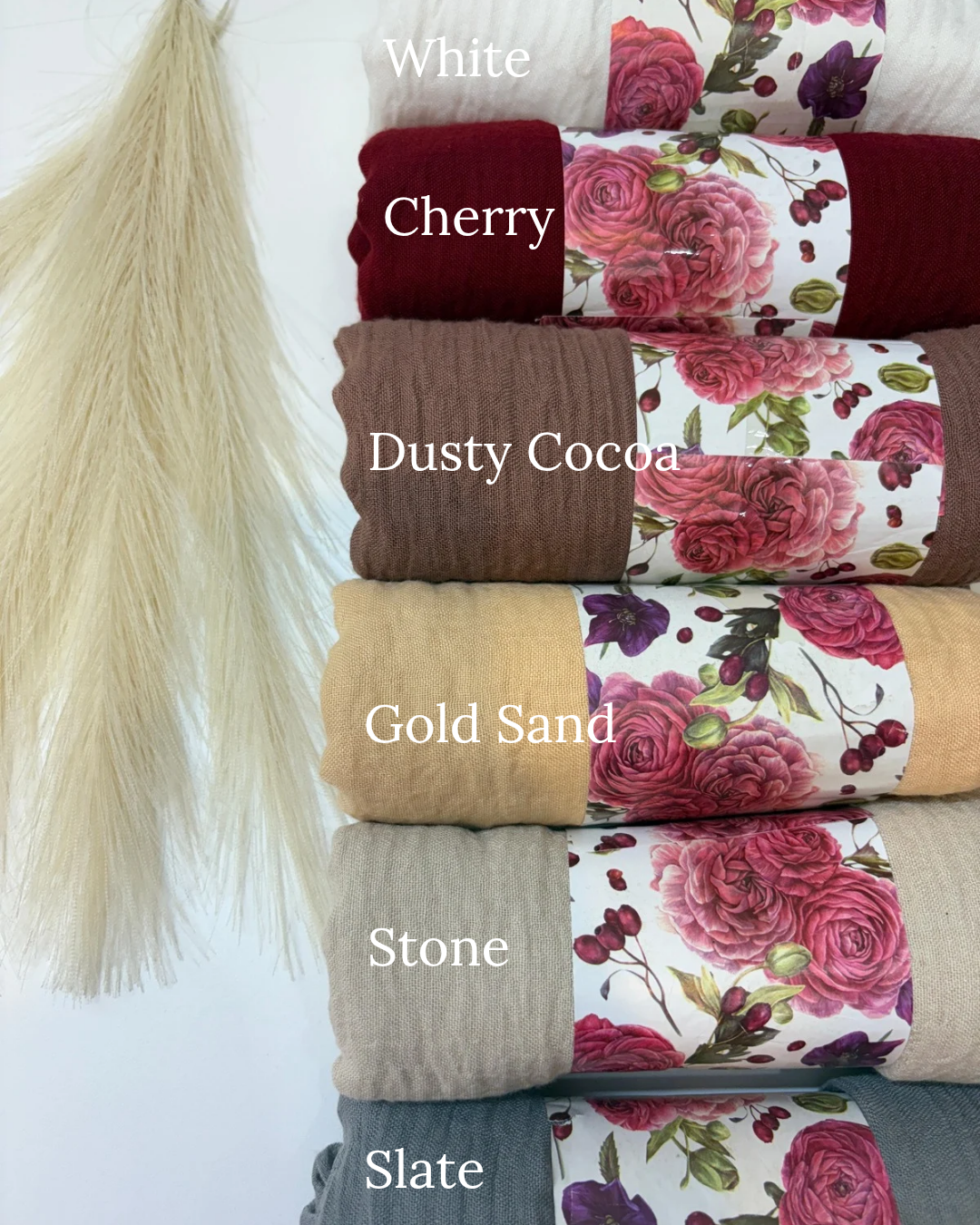 Imported Crinkle Cotton Hijabs Big Size – White Cotton Cotton Hijabs