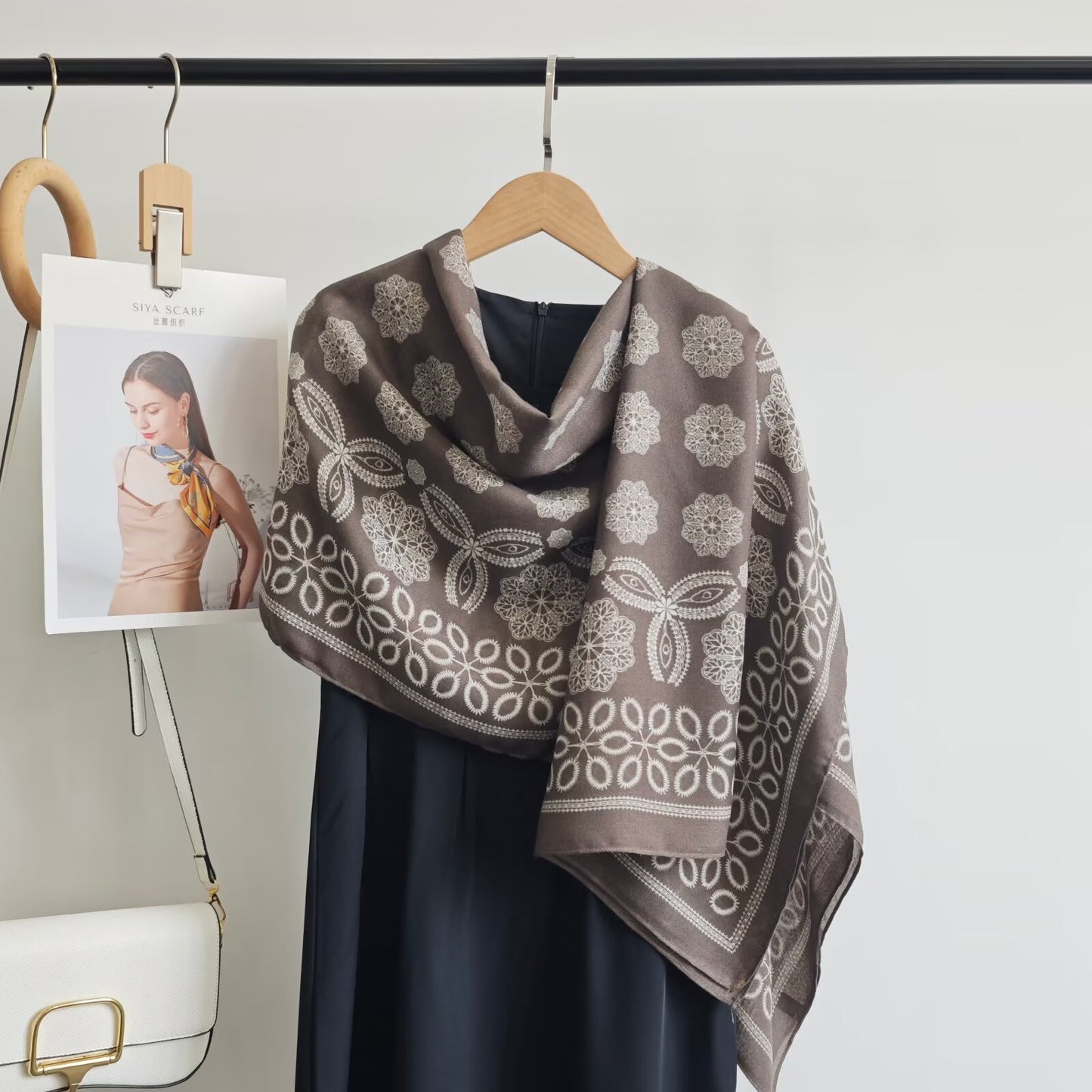 Floral Digital Printed Winter Viscose Scarf