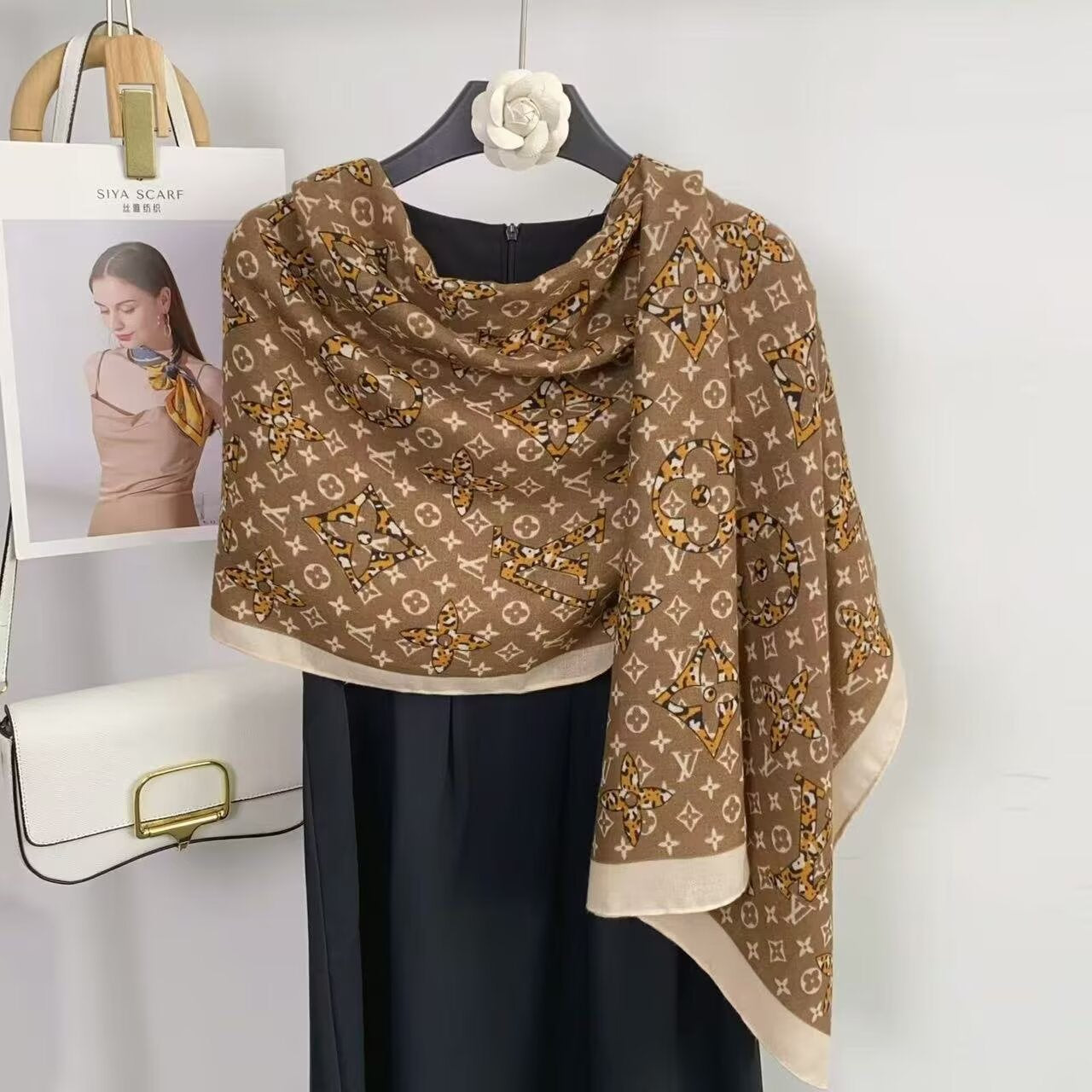 Copper V Printed Winter Viscose Scarf