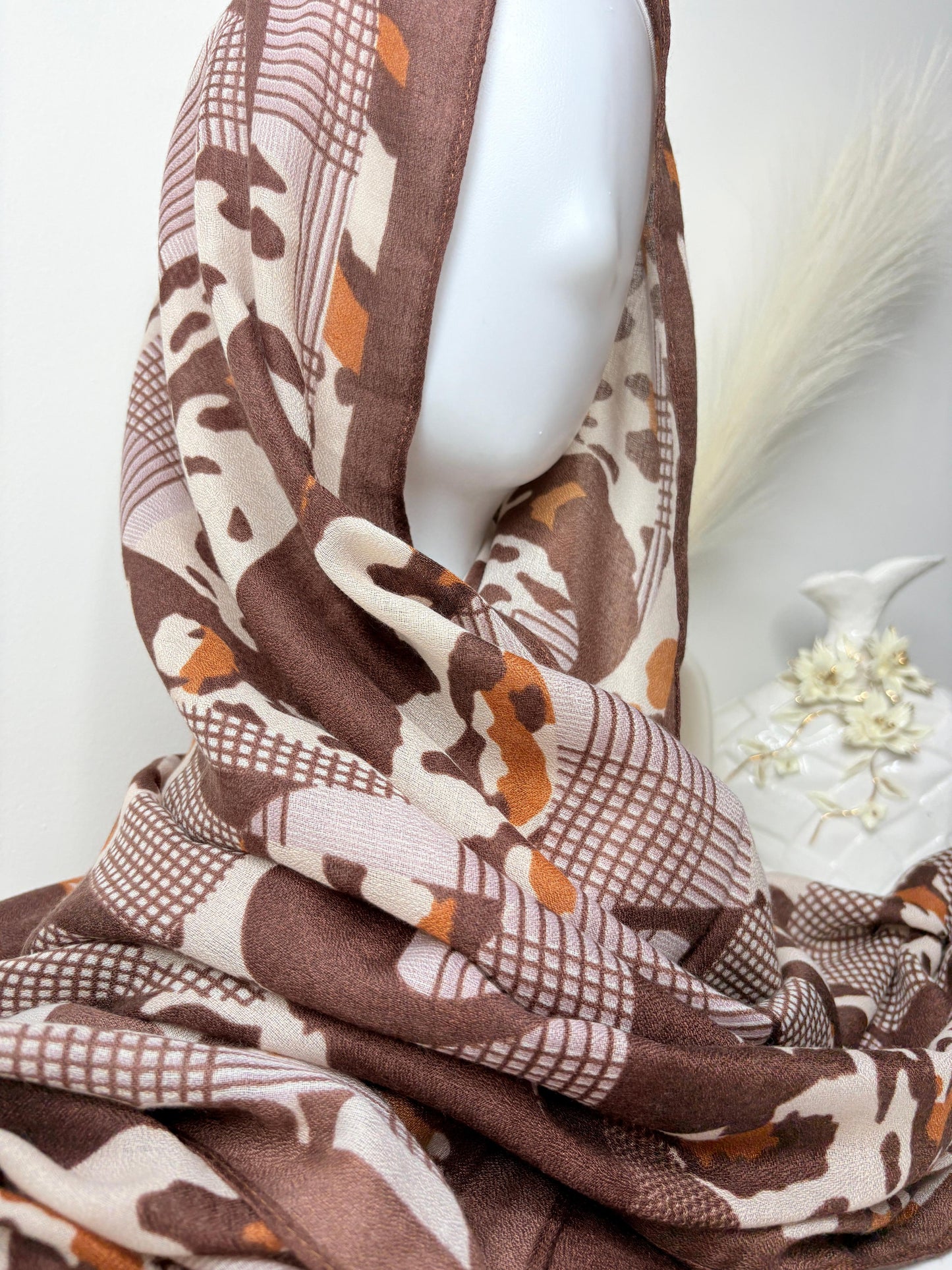 Aura Printed Viscose Scarf