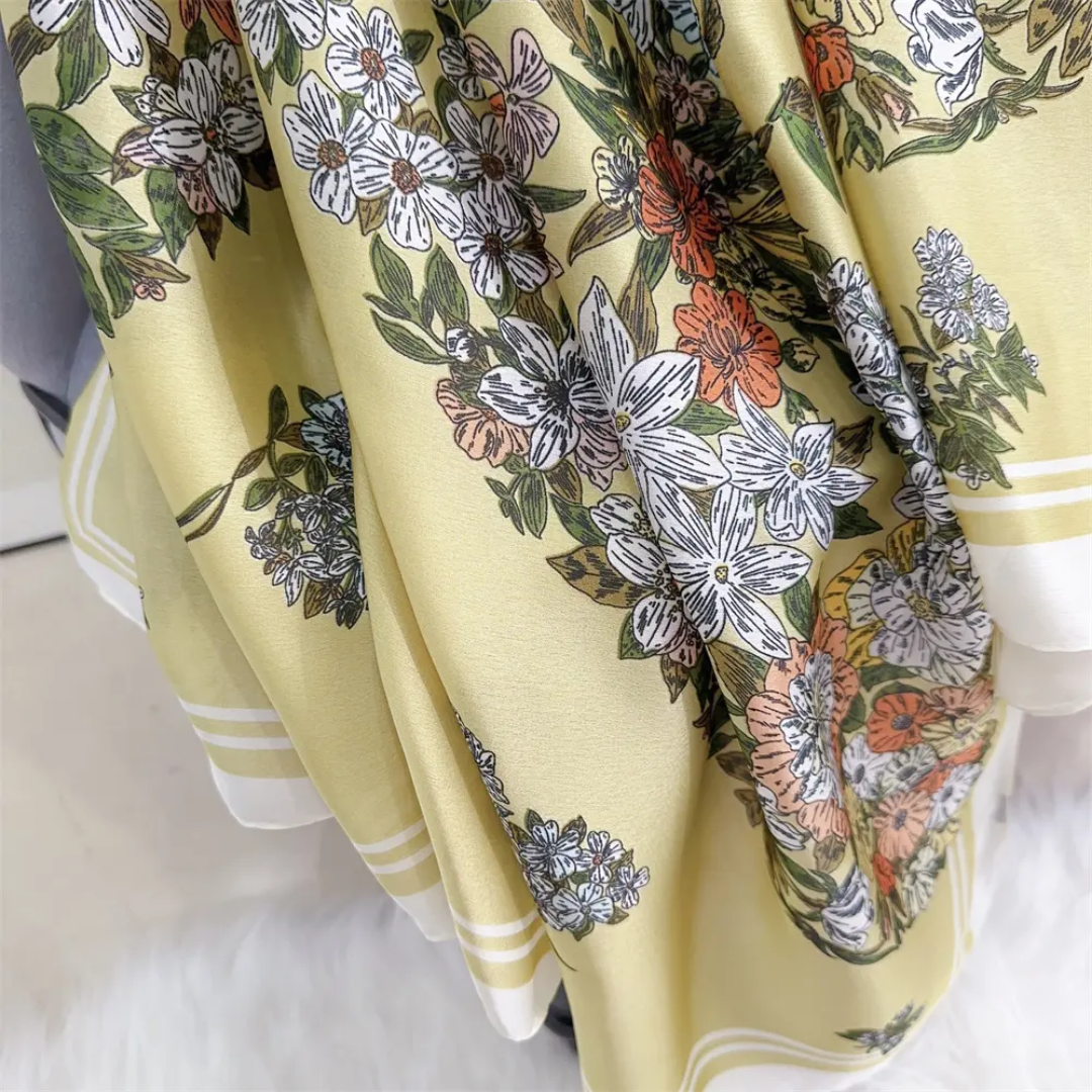 Tropical Escape Printed Silk Scarf