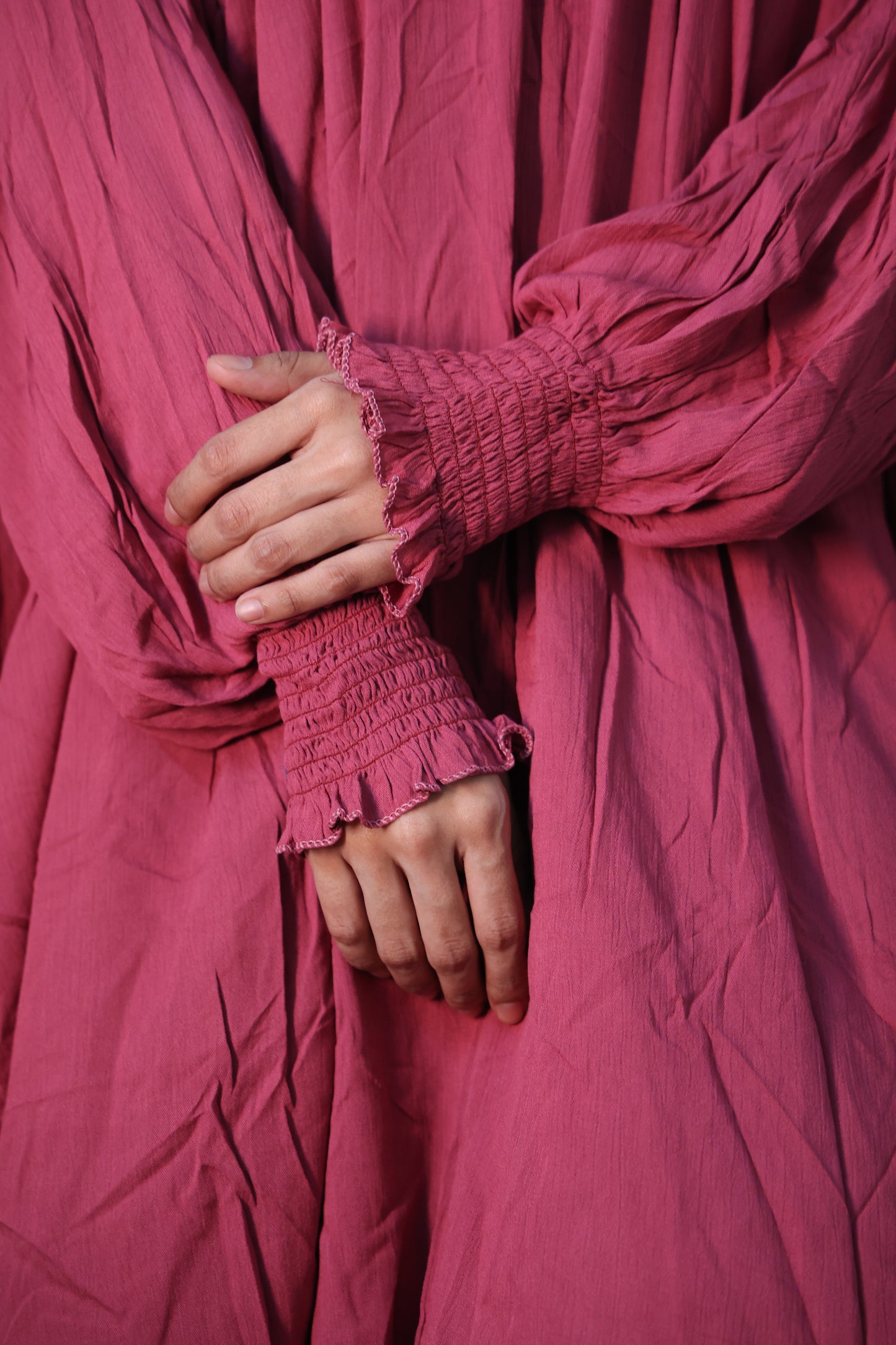Punch Pink Prayer Makhana Hijab for Salah