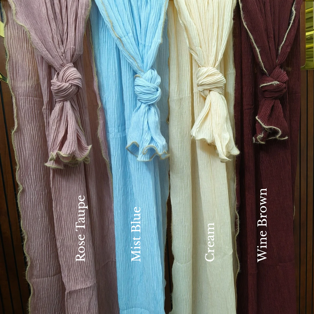 Crush Cotton Piping Hijabs