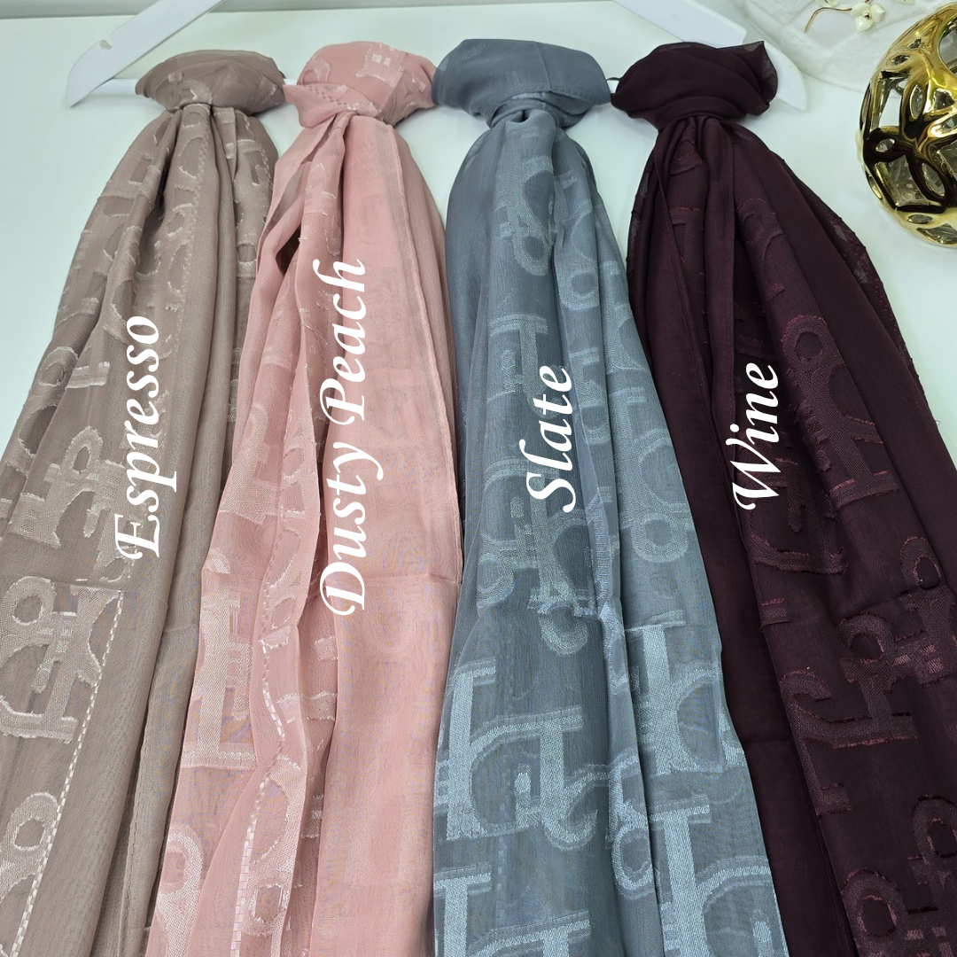 Georgette Satin Hijabs Print 1
