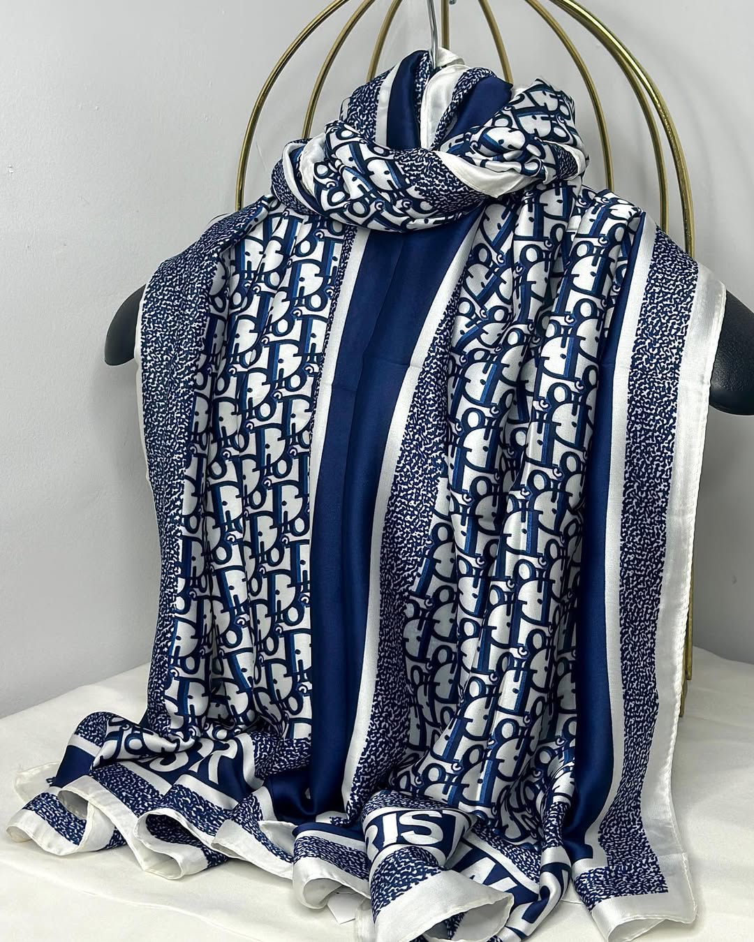 Brand Printed DC Silk Scarf