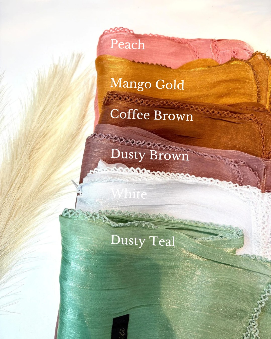 Organza Shimmer Crochet Hijabs by Asma