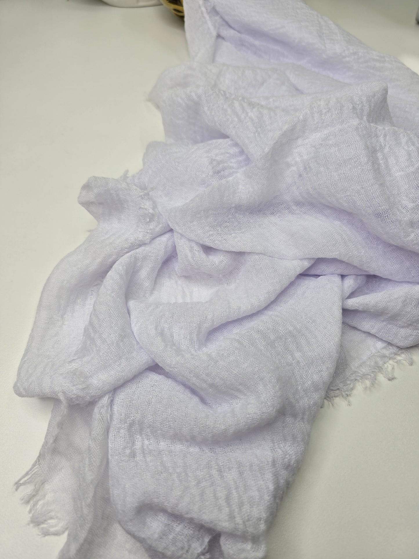 White Imported Crinkle Cotton