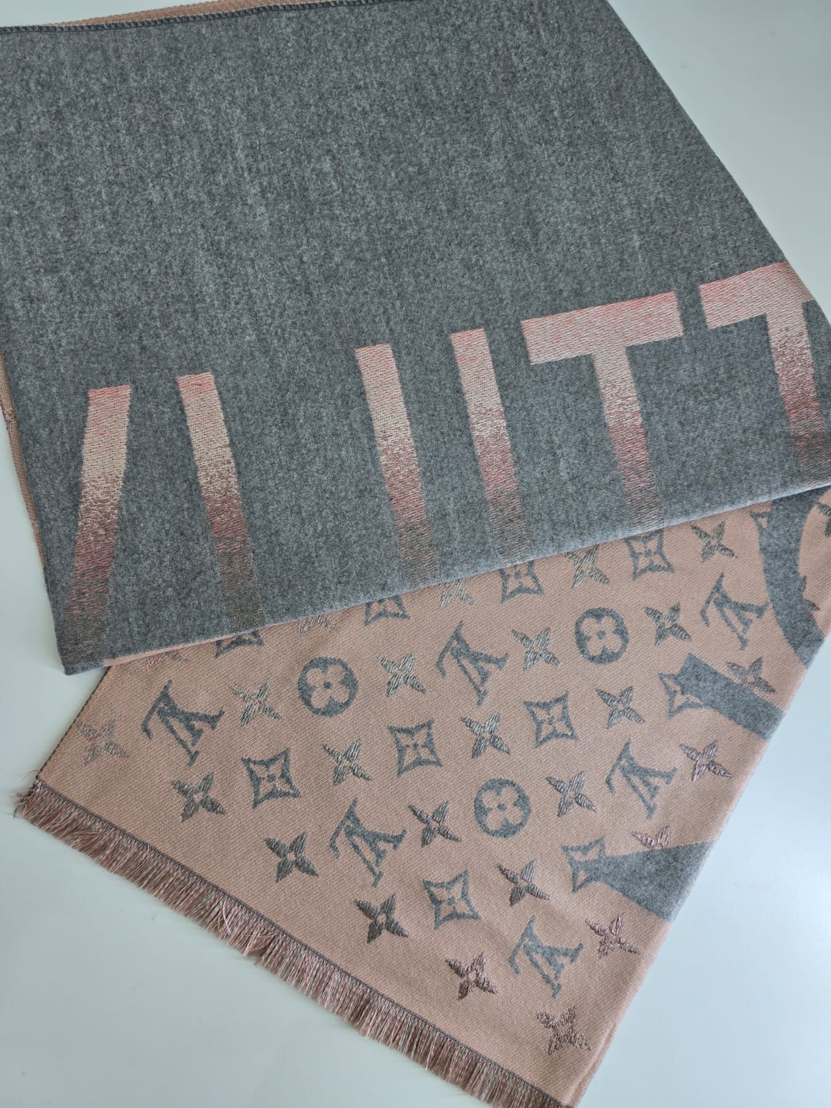 Gray Rose L Brand Printed Winter Shawls