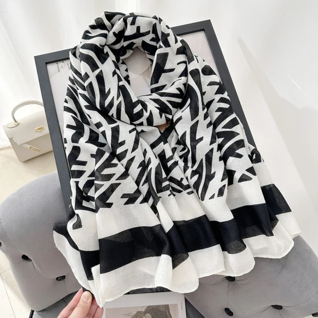 White Cross F Viscose Scarf