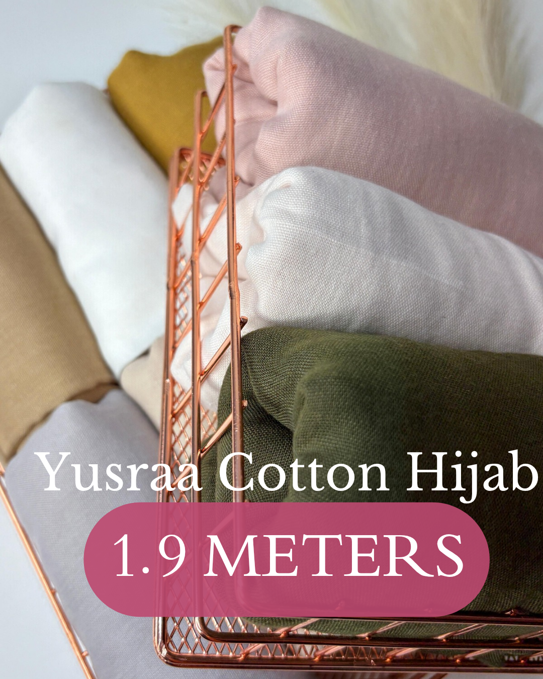 Yusraa Premium Cotton Hijabs 1.9M Summer Edition 25 – Navy Cotton Cotton Hijabs