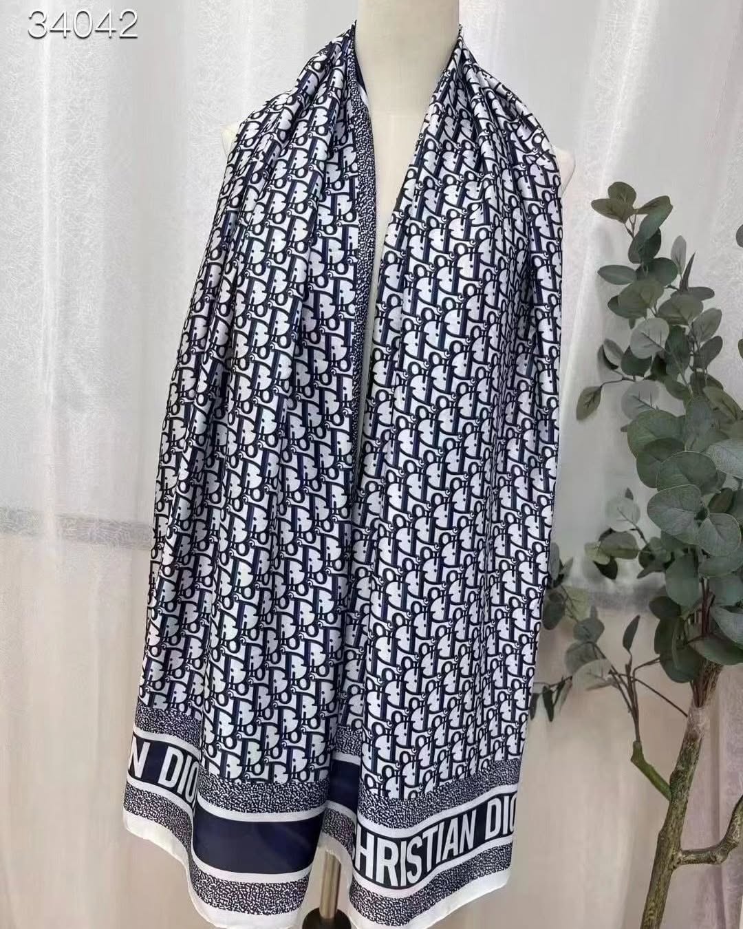 Brand Printed DC Silk Scarf