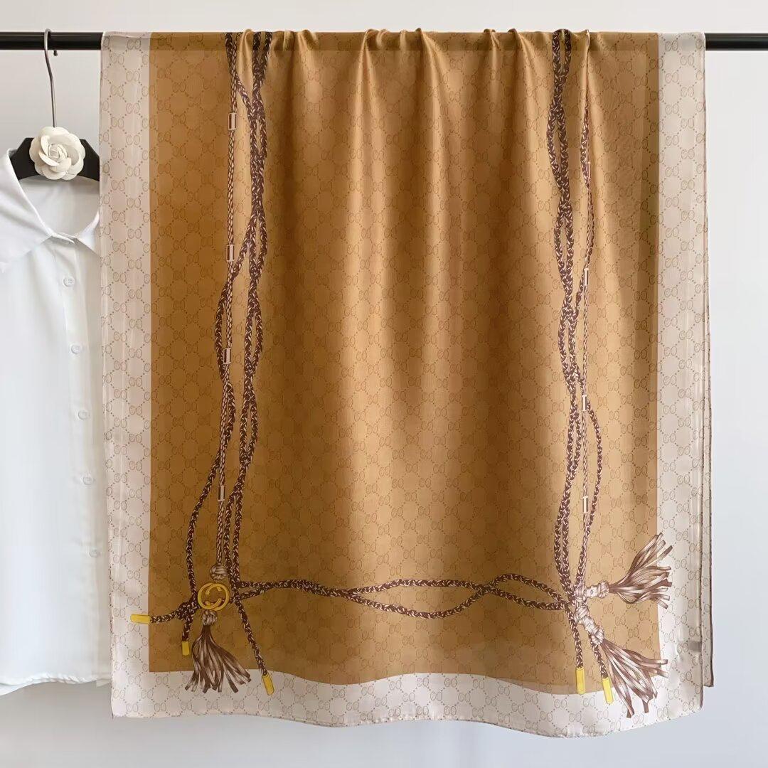 Copper Ropes Printed Silk Scarf