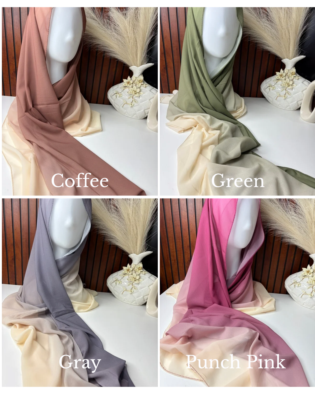 2 Meter Zera Ombre Chiffon Hijabs