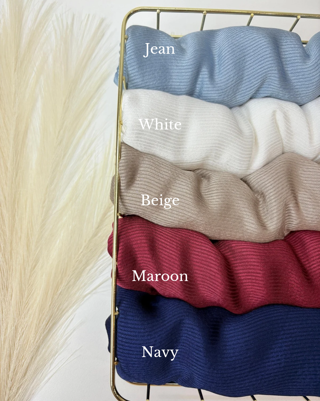 Striped Muna Satin Hijabs