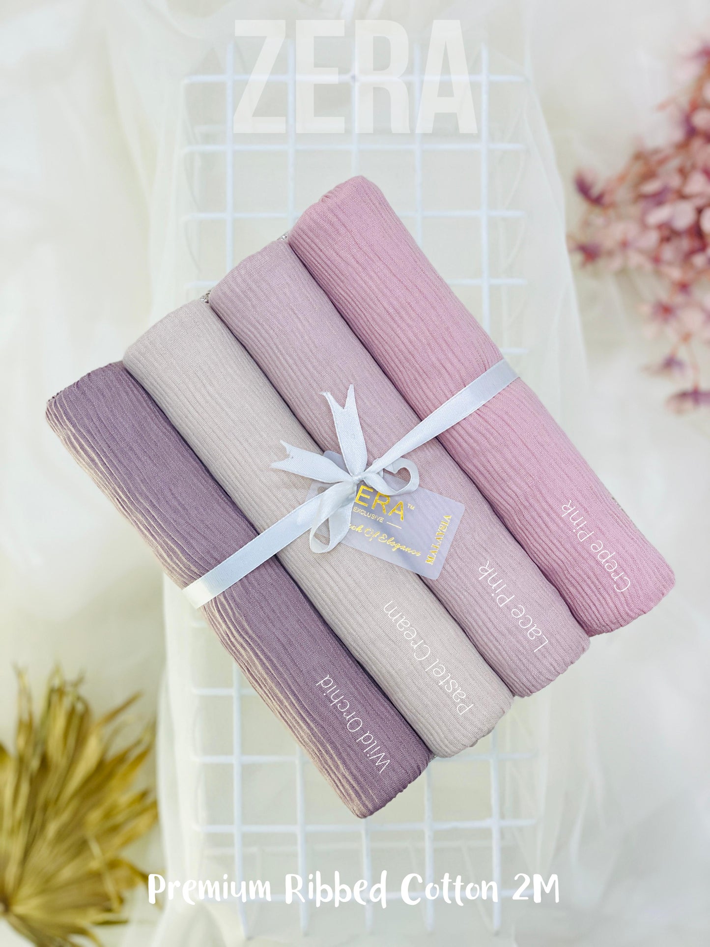 PREMIUM MALAYSIAN RIBBED COTTON 2M HIJABS