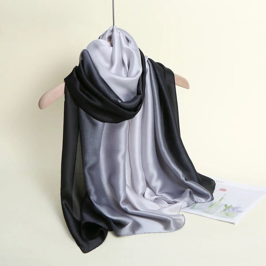 Ombre Printed Silk Scarf