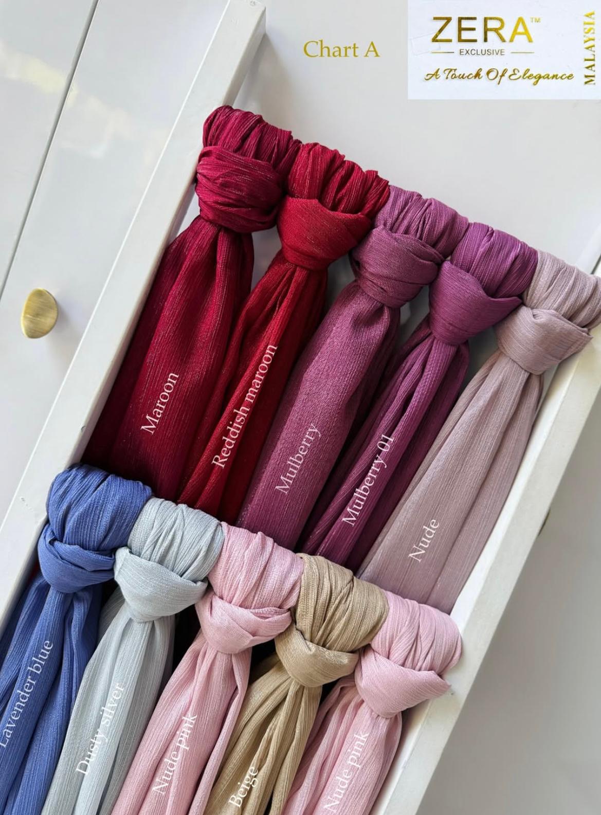 Zera Shimmer Georgette Hijabs